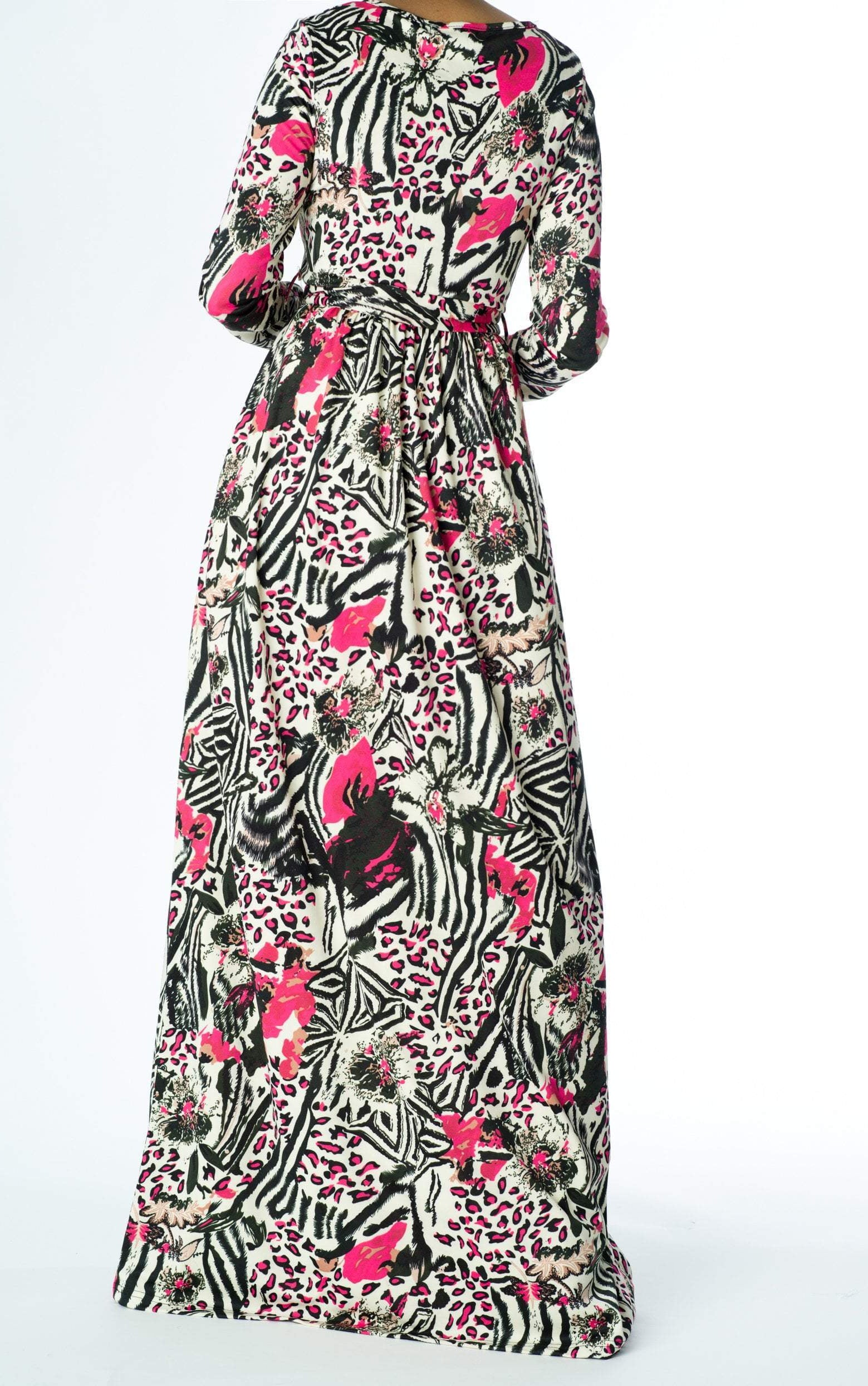 Pink animal print maxi dress Kabayare
