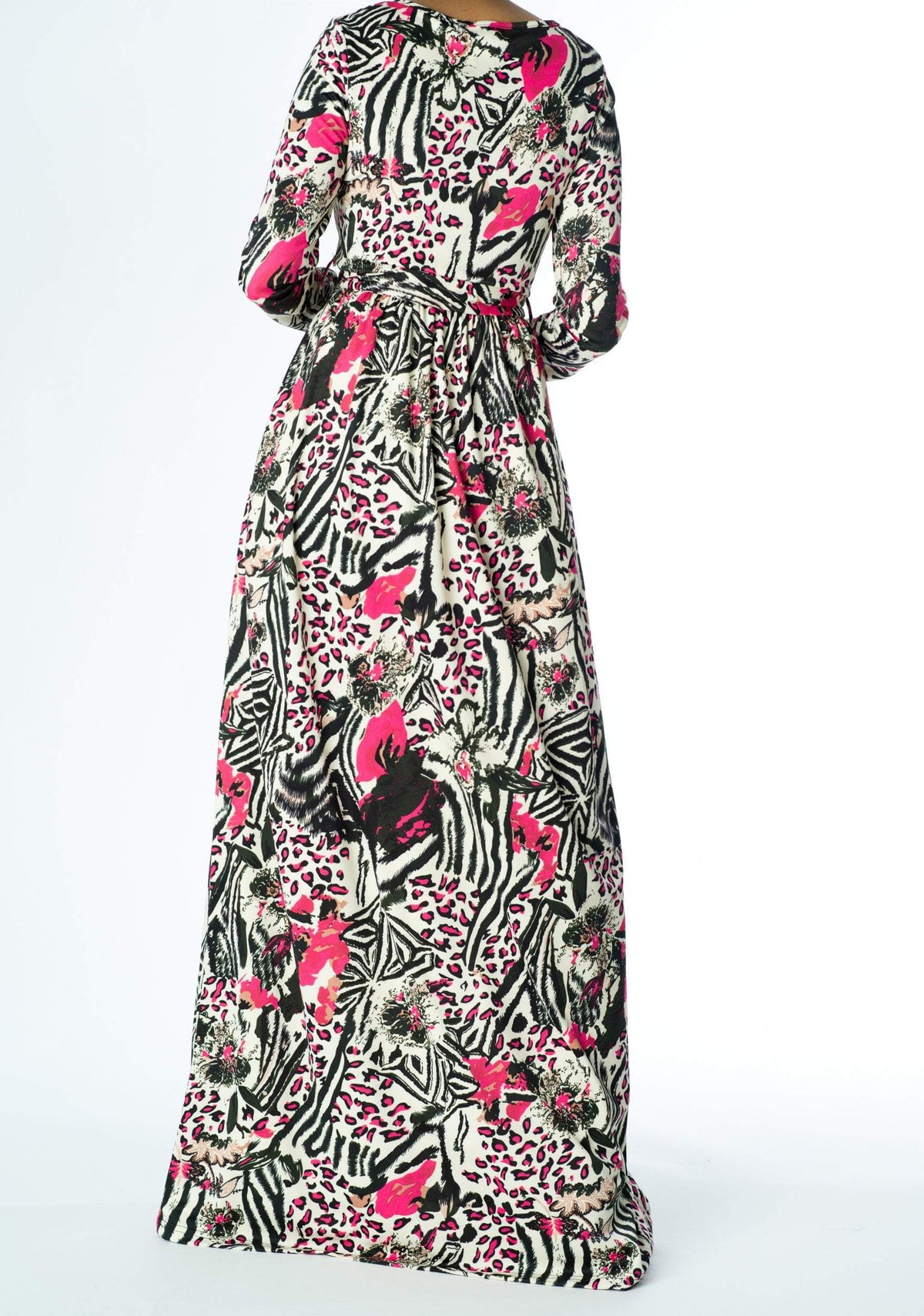 Pink animal print maxi dress Kabayare