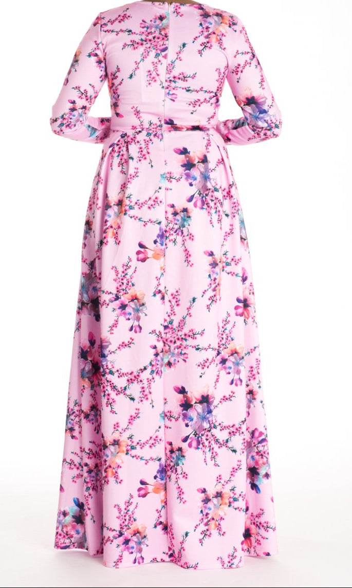 Pink Cherry Blossom Dress Kabayare