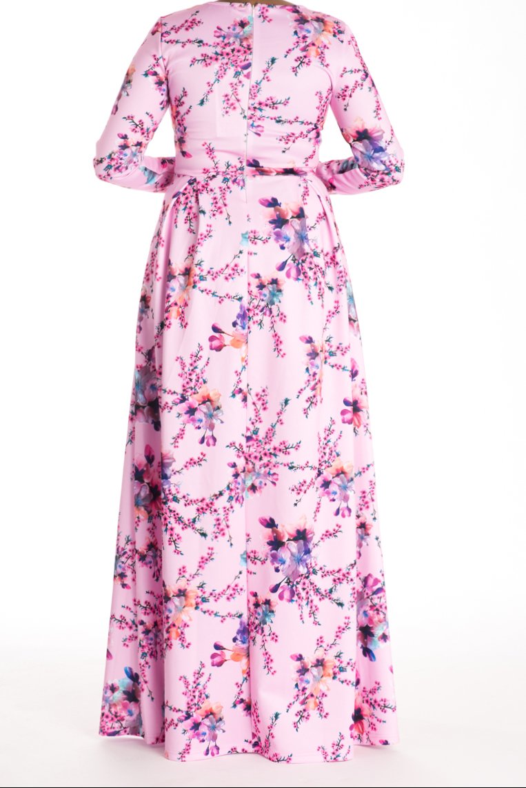 Pink Cherry Blossom Dress Kabayare