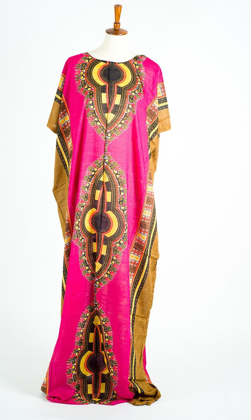 Pink Dashiki Bati Dress Kabayare
