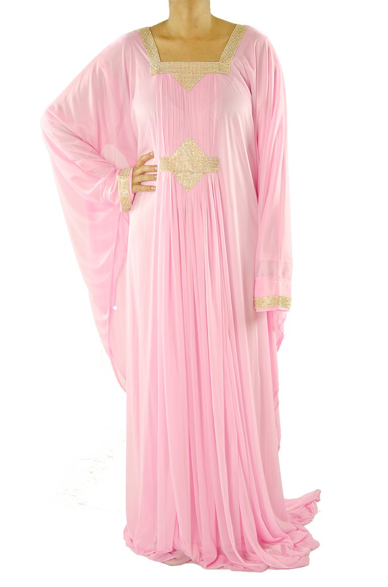 Pink Faracha Butterfly Kaftan Kabayare