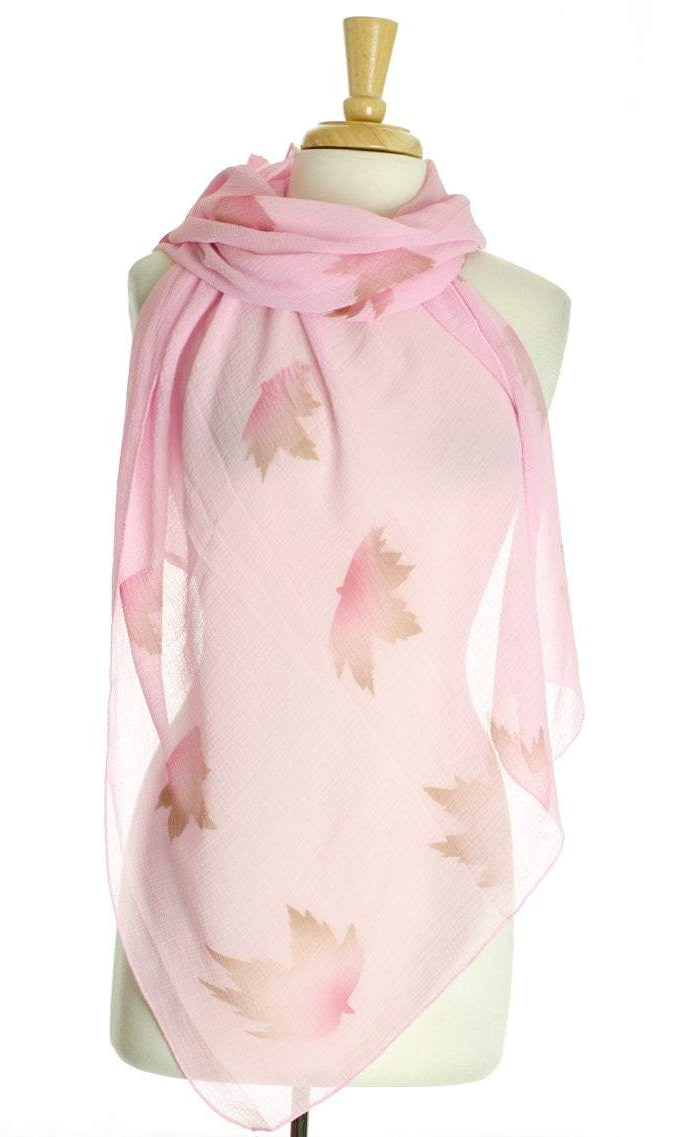 Pink Leaves Hijab Kabayare