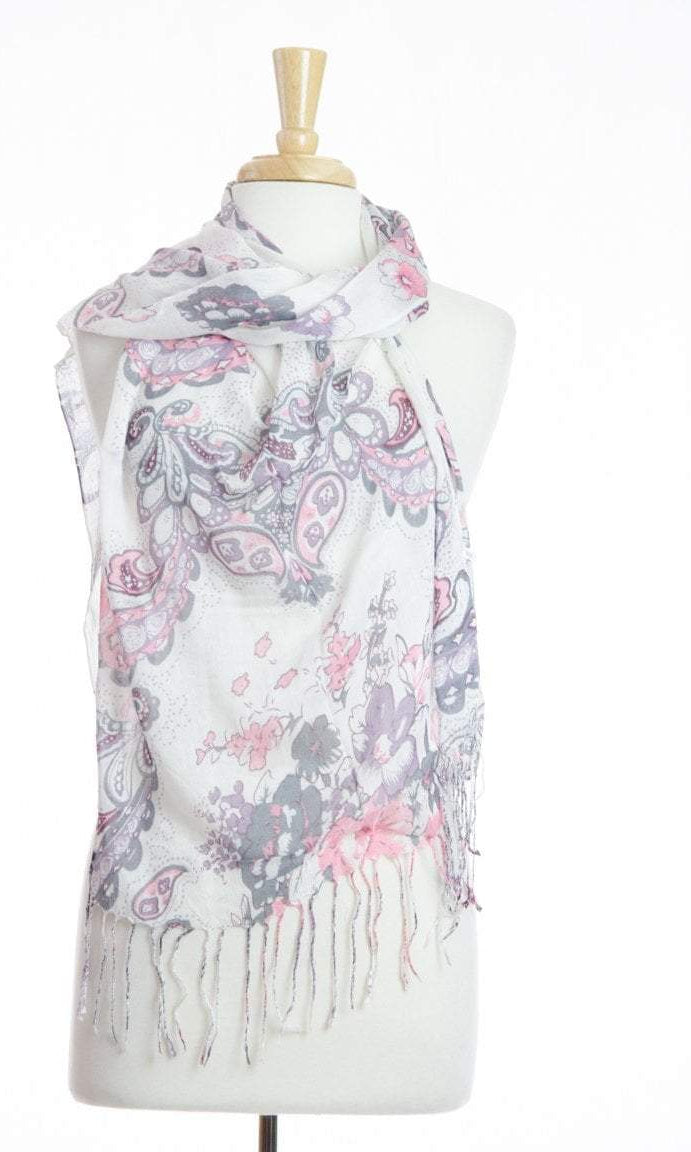 Pink Paisley Scarf Kabayare