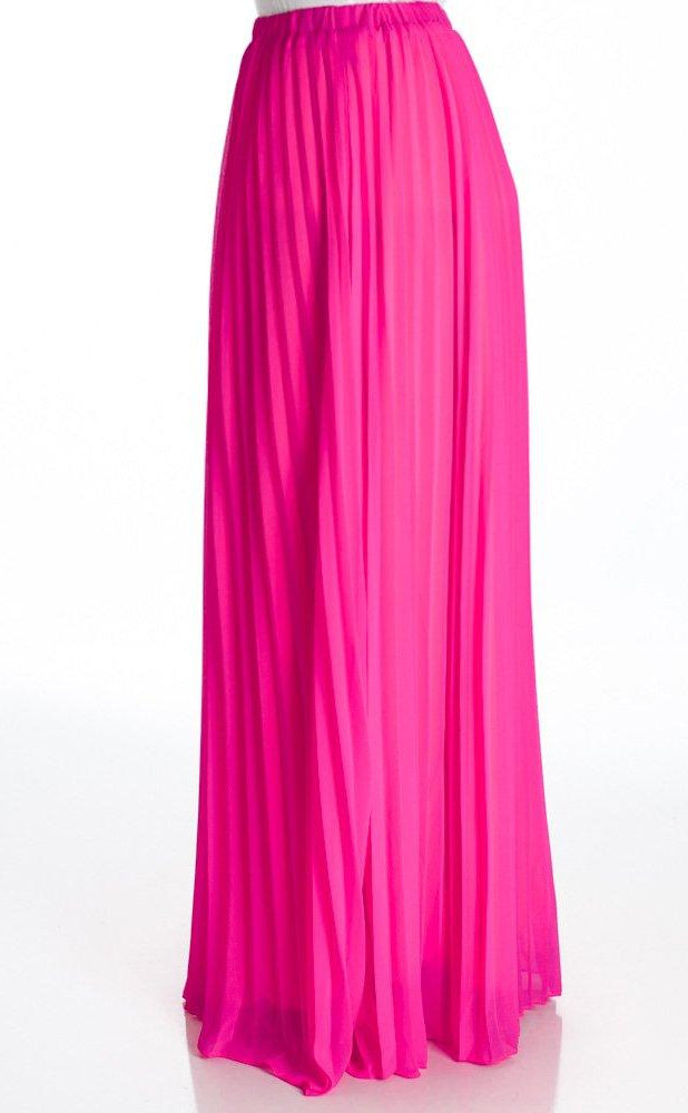 Pink pleated Maxi Skirt Kabayare