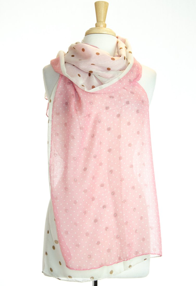 Pink Polka Scarf Kabayare