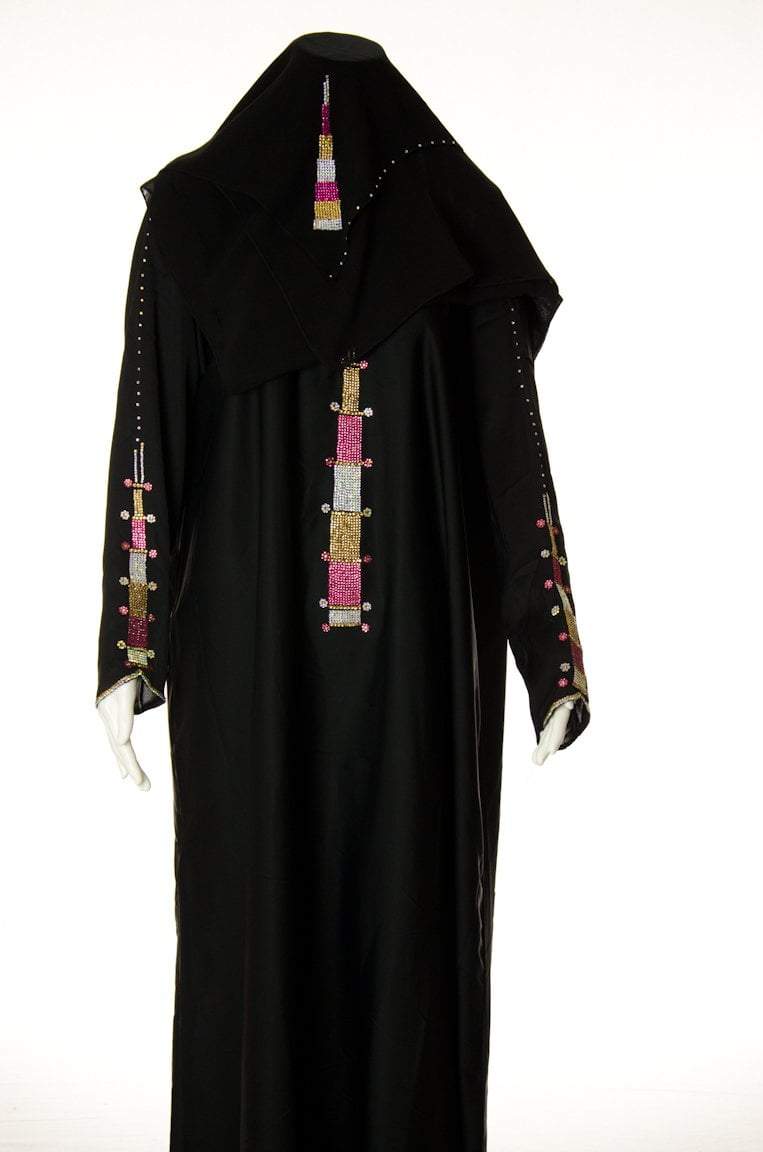 Pink Spadazzle Sleeve Umbrella Abaya Kabayare