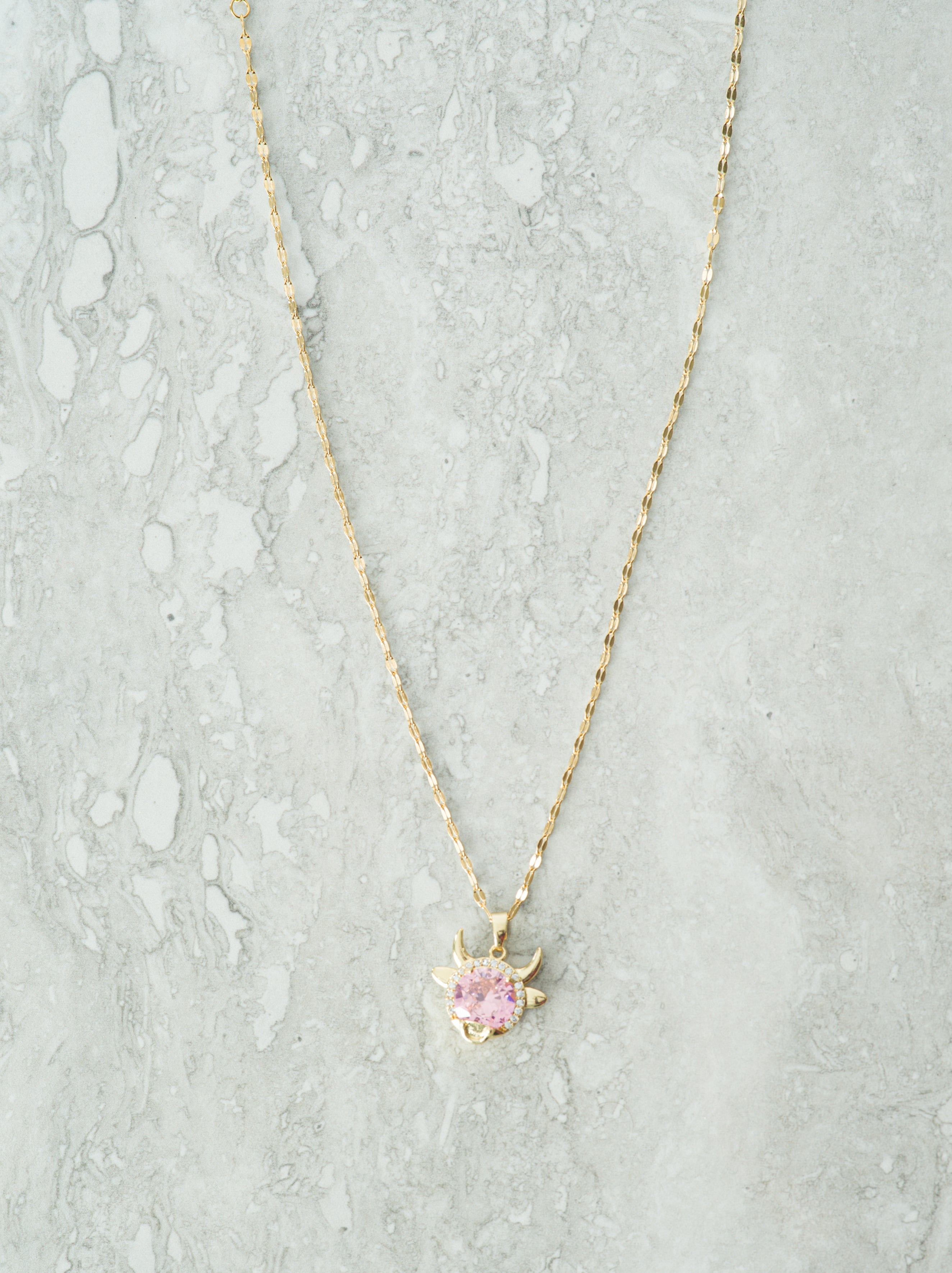 Pink turtle gold necklace Kabayare