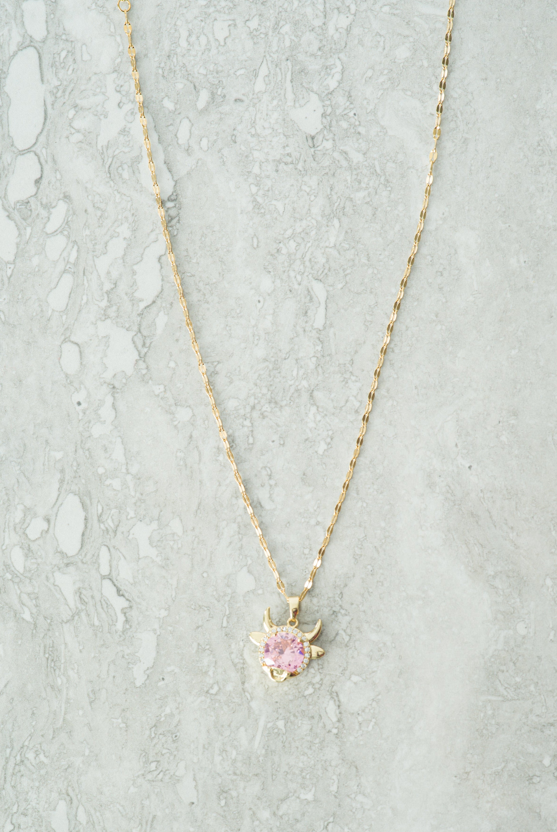 Pink turtle gold necklace Kabayare