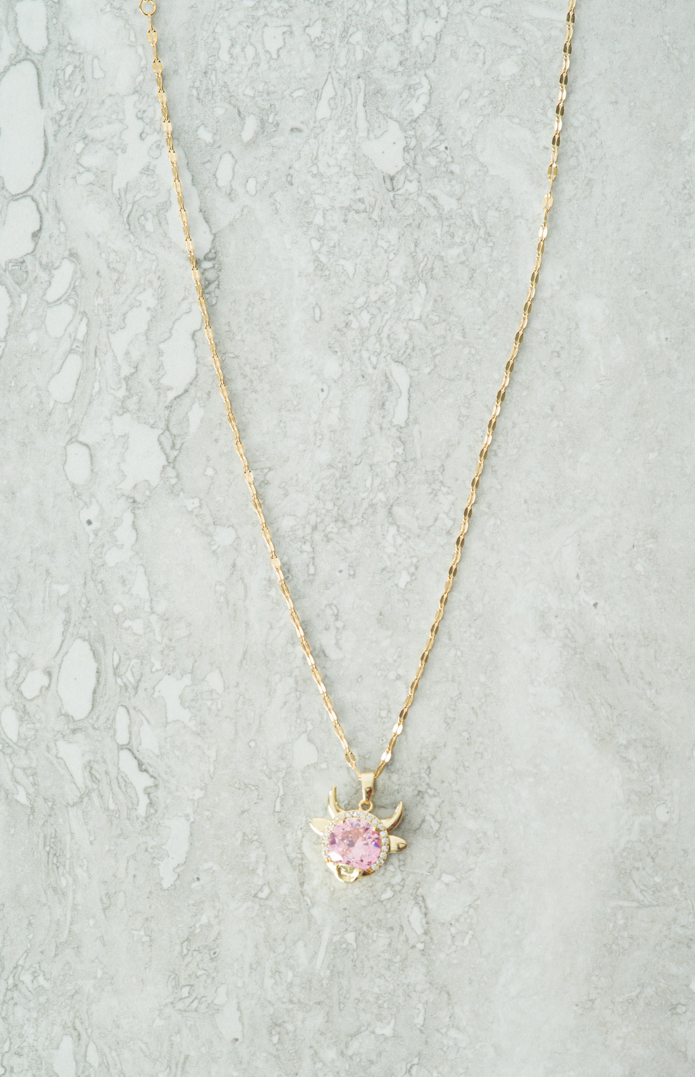 Pink turtle gold necklace Kabayare