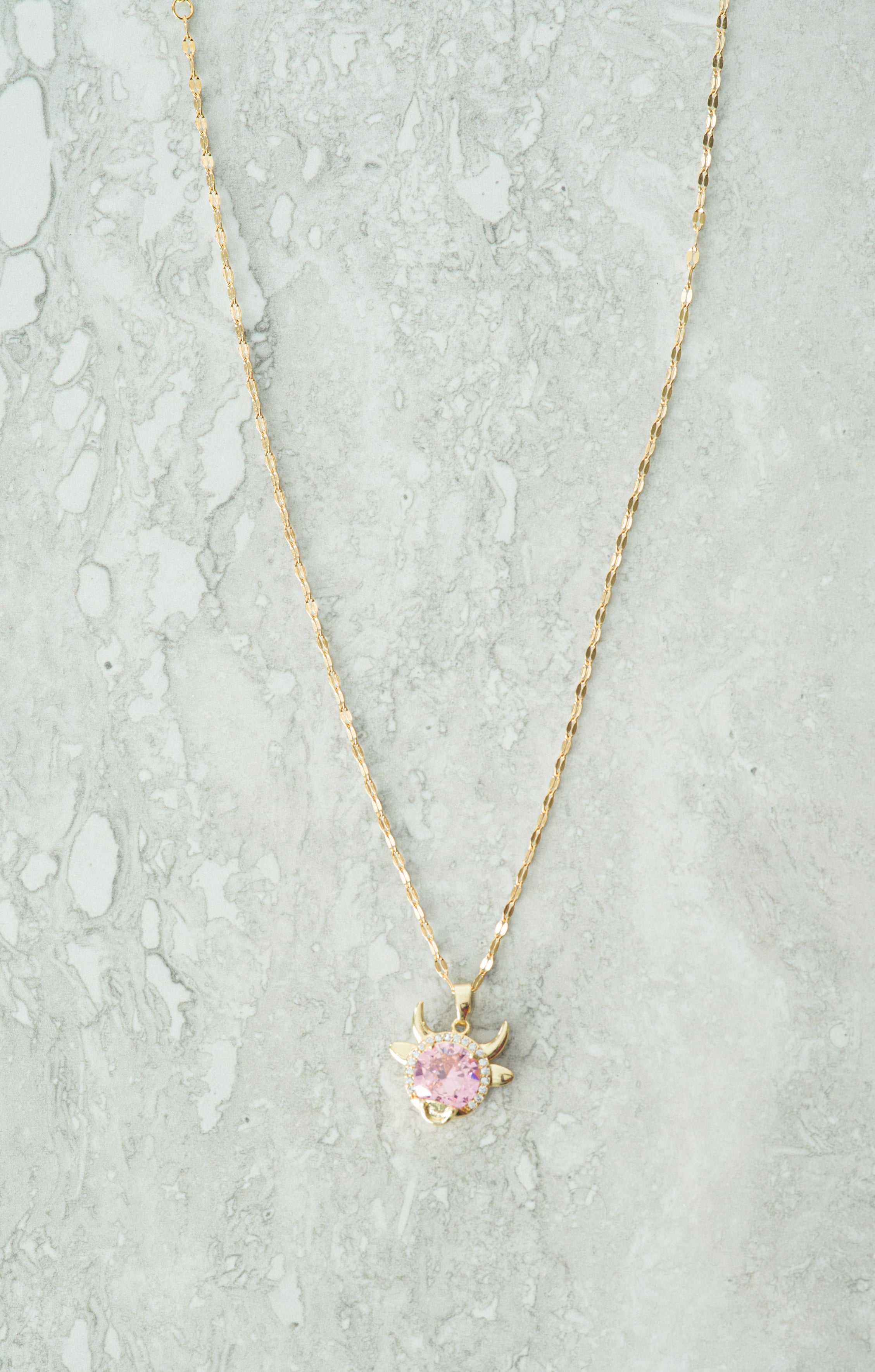 Pink turtle gold necklace Kabayare