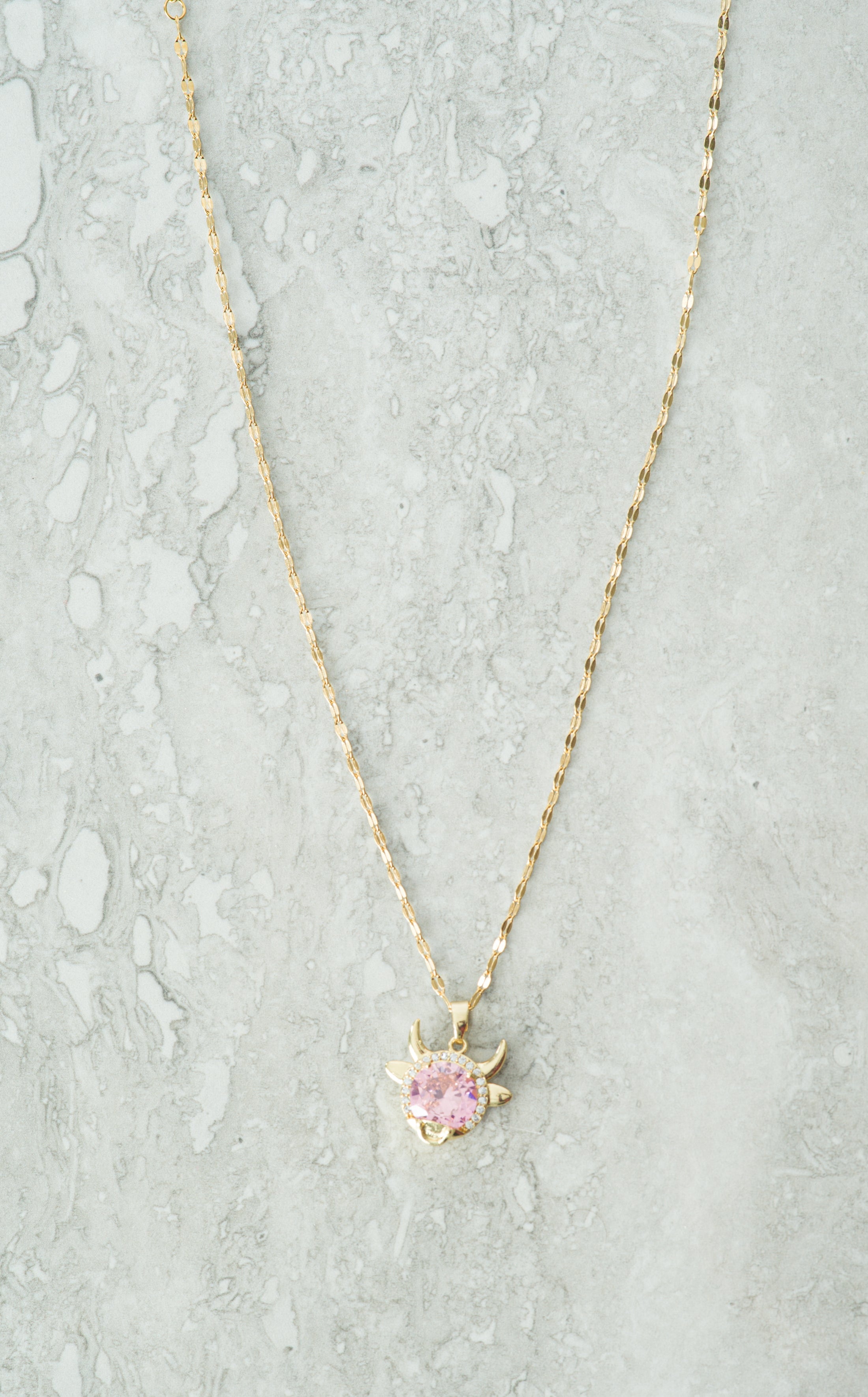 Pink turtle gold necklace Kabayare