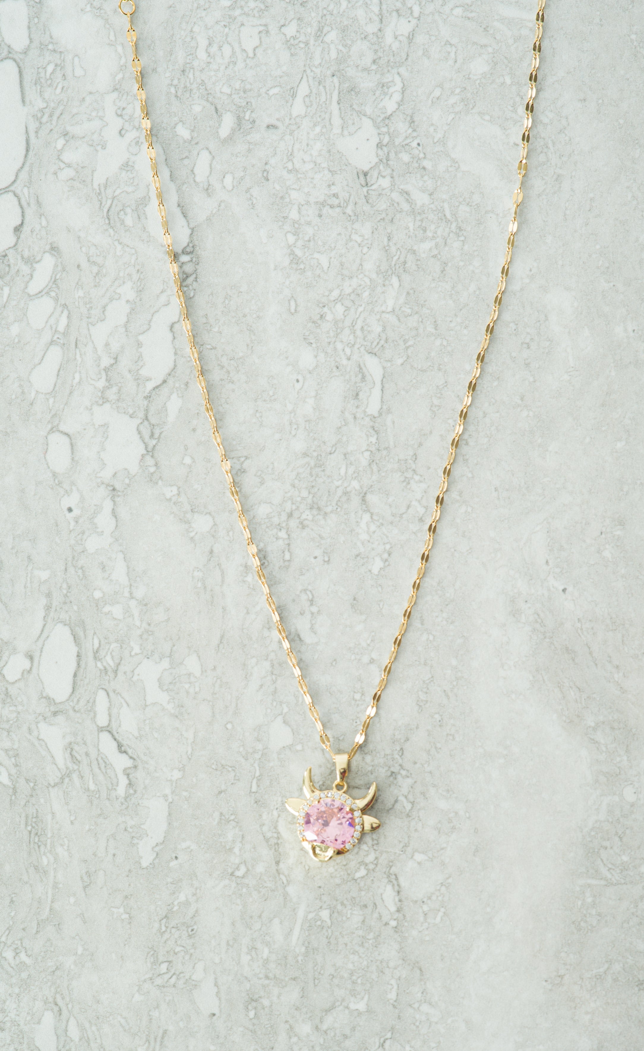 Pink turtle gold necklace Kabayare