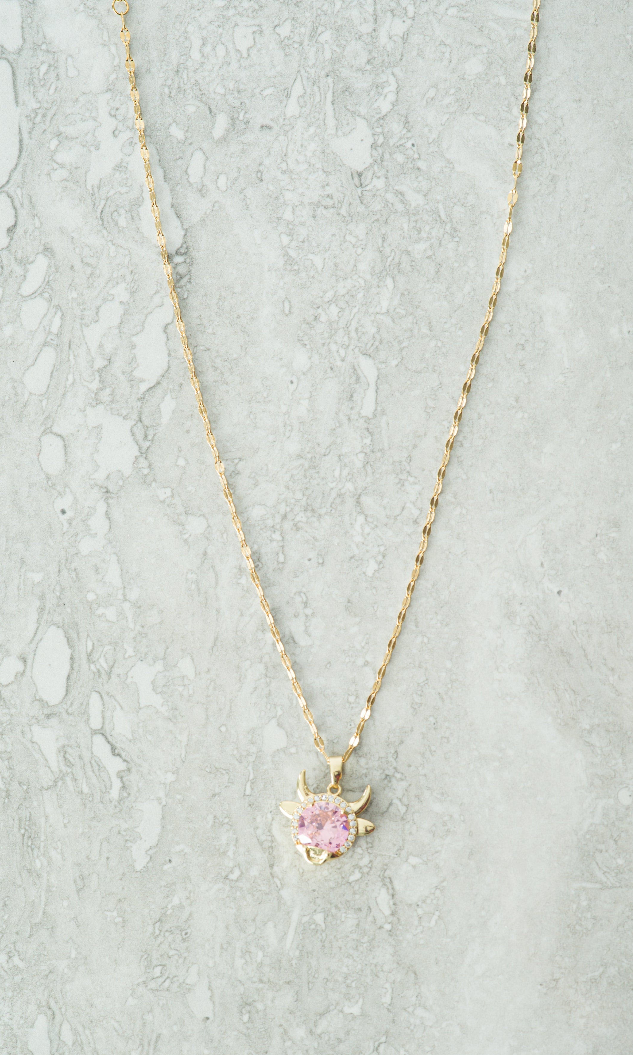 Pink turtle gold necklace Kabayare