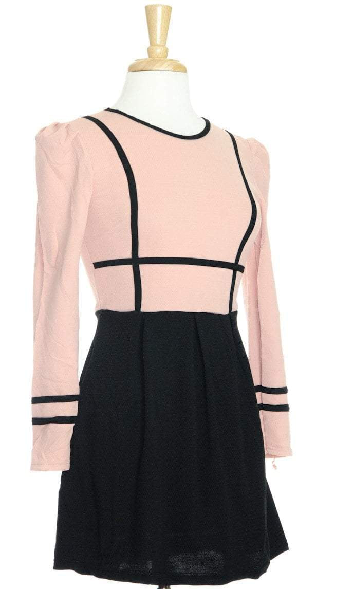 Piped Colorblock Dress Top Kabayare