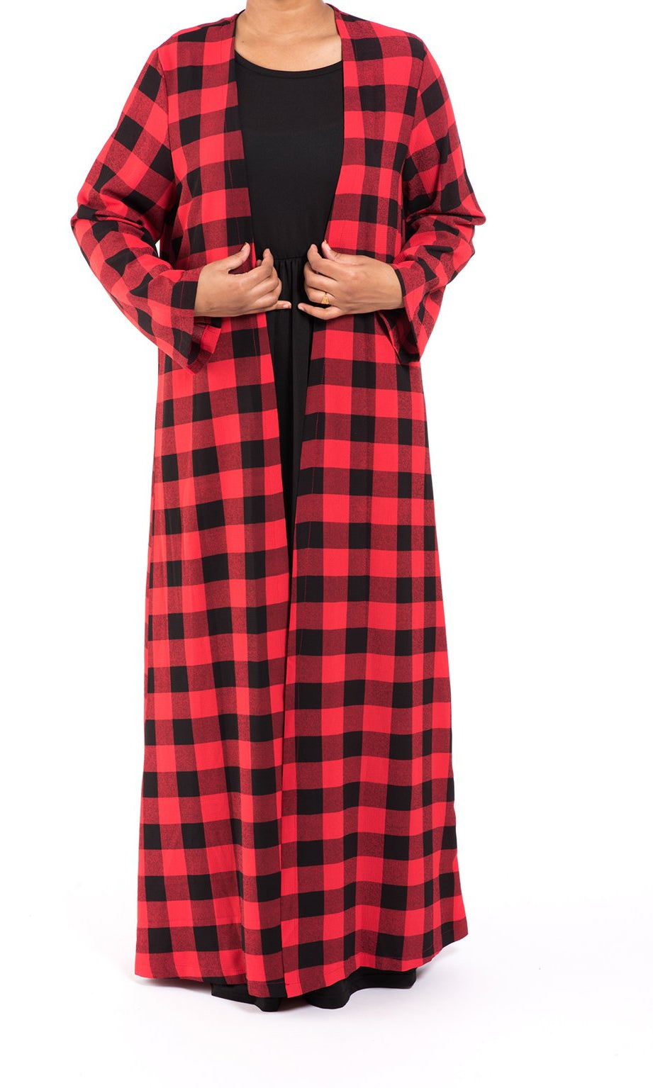 Plaid Kimono abaya Kabayare