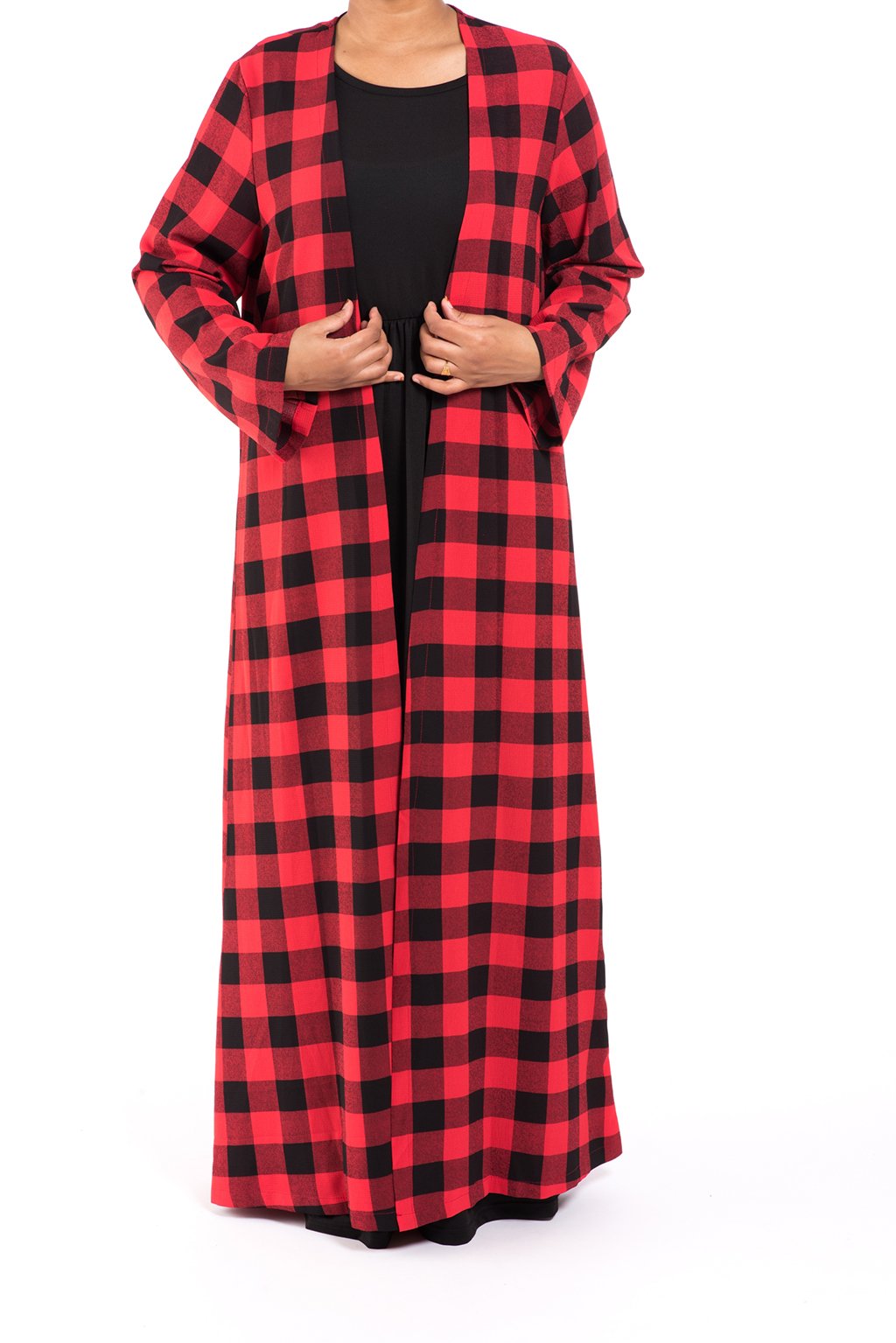 Plaid Kimono abaya Kabayare