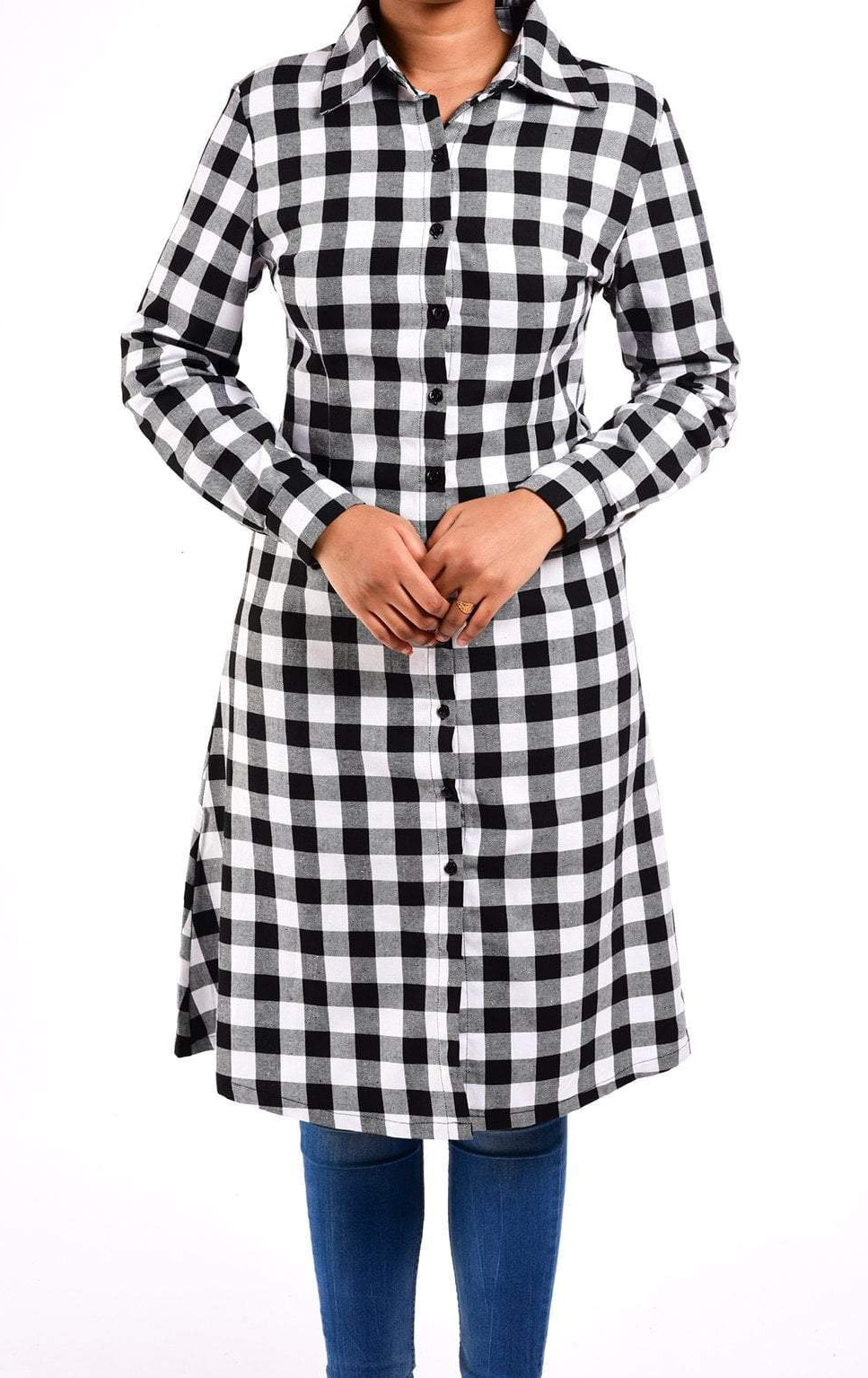 plaid tunic top Kabayare