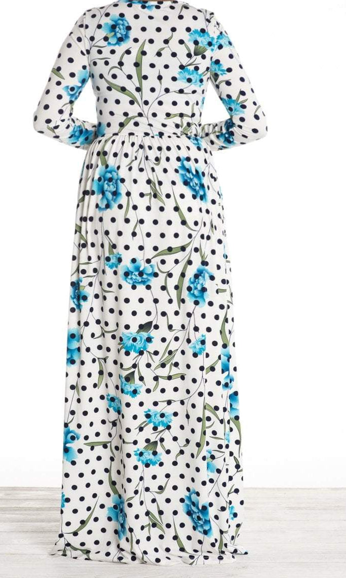 Polka dot and floral maxi dress Kabayare