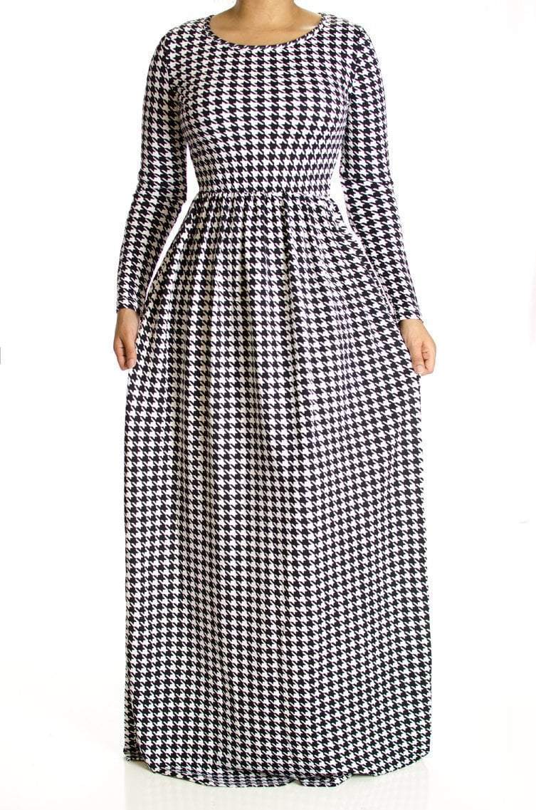 Ponte - De Roma / Houndstooth Maxi dress Kabayare