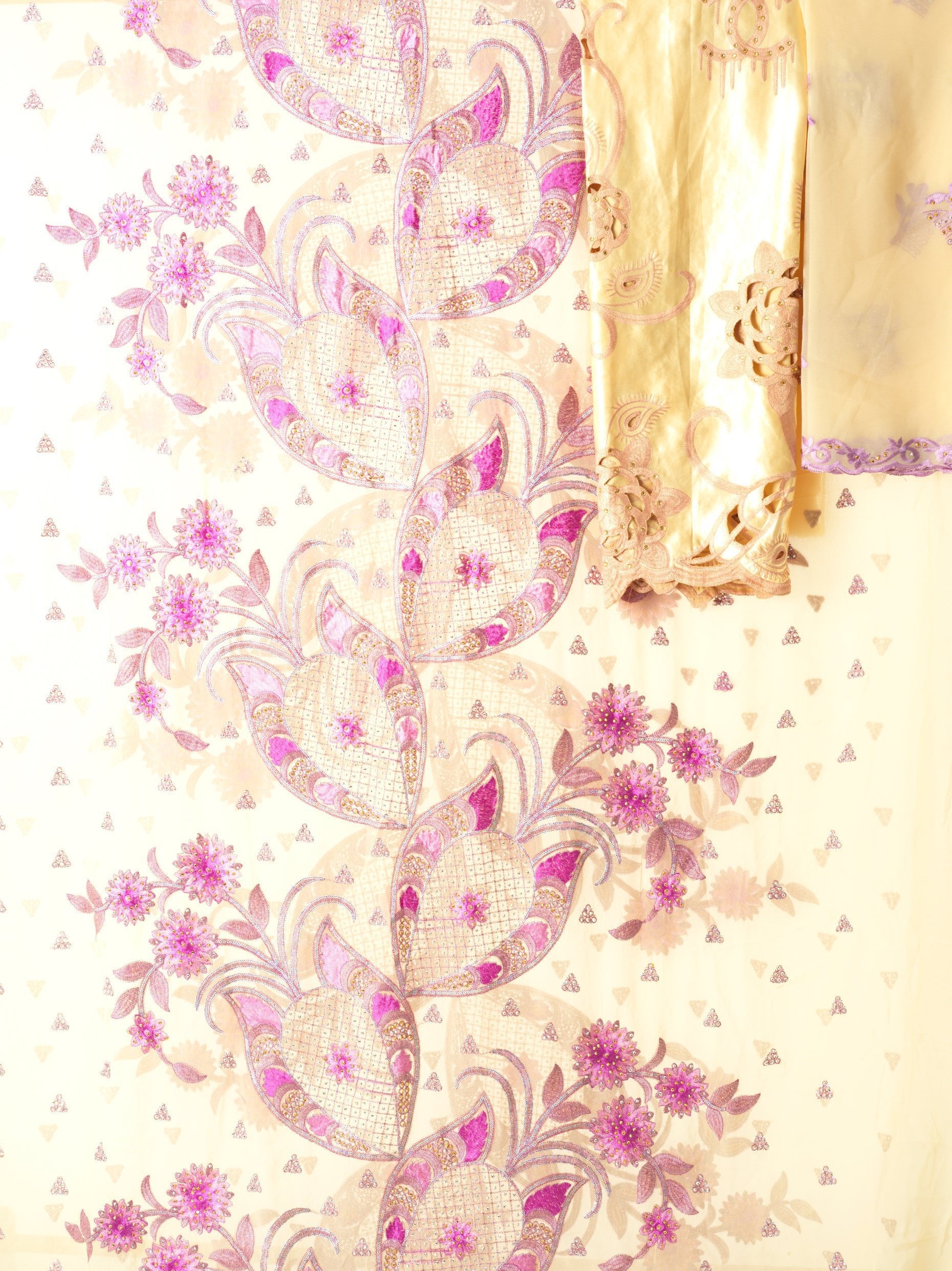 Pretty Lavender Vanilla saree Dirac set Kabayare