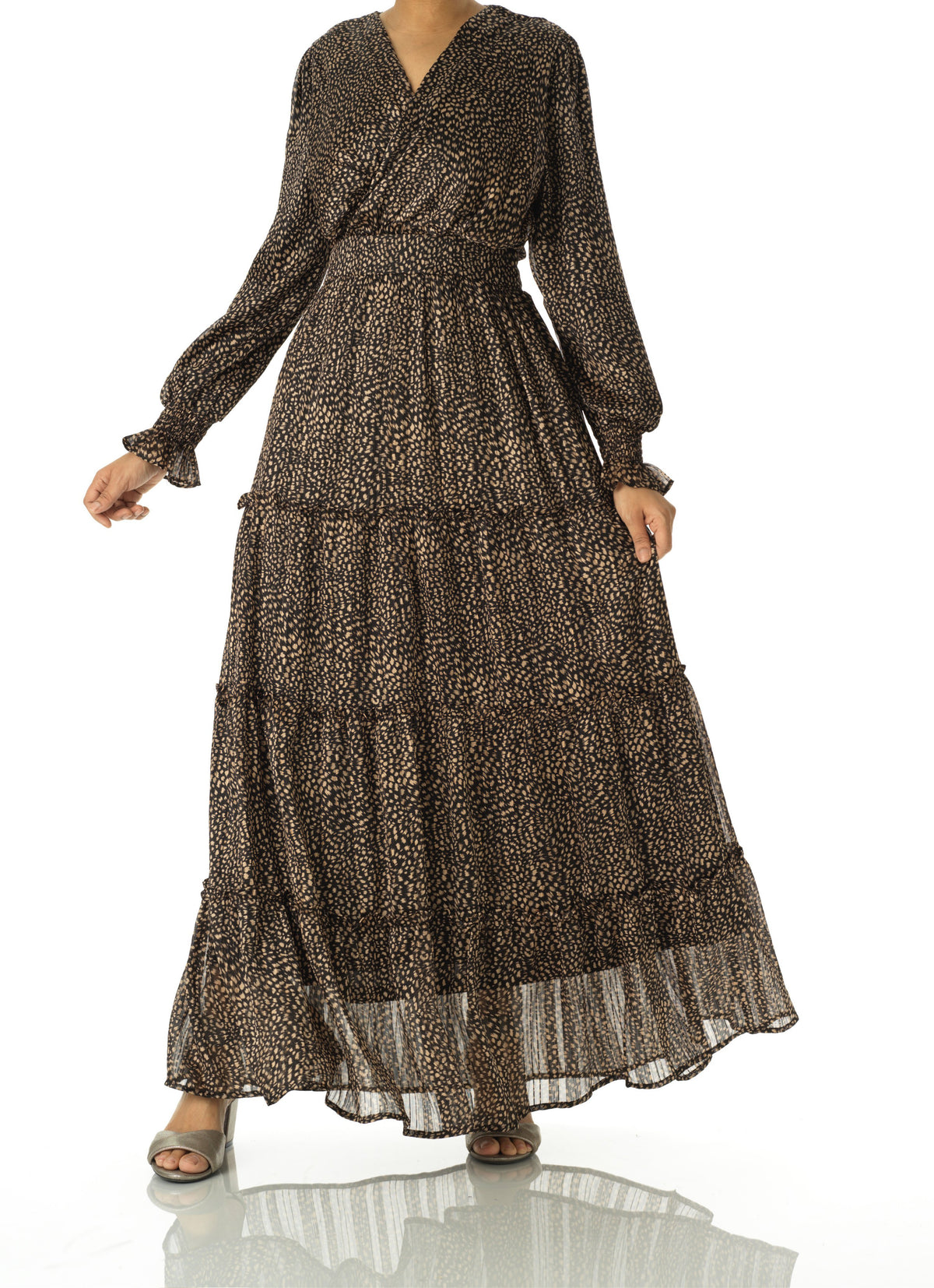 Pretty Petite tiered maxi dress Kabayare