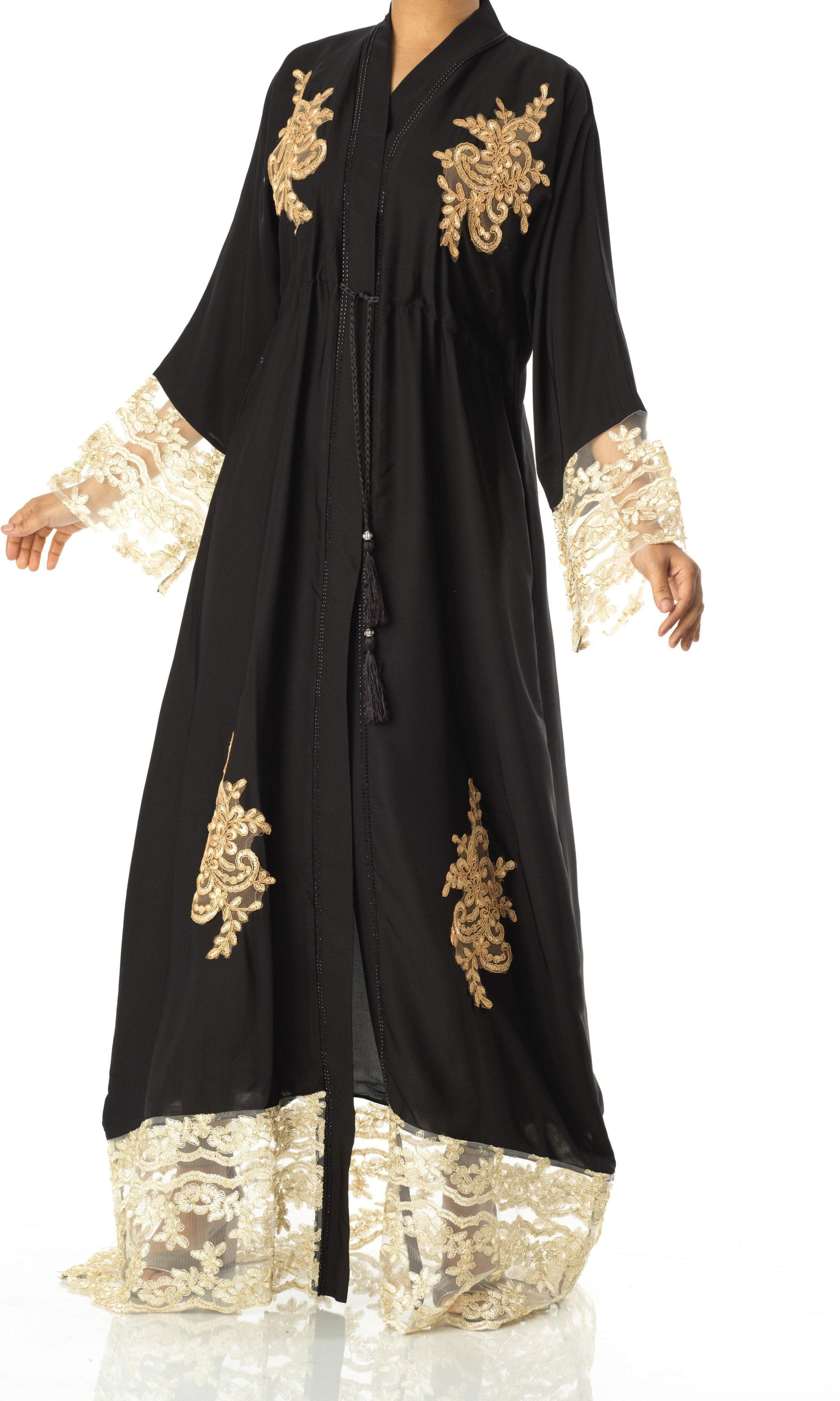princess ahlam golden patch abaya Kabayare