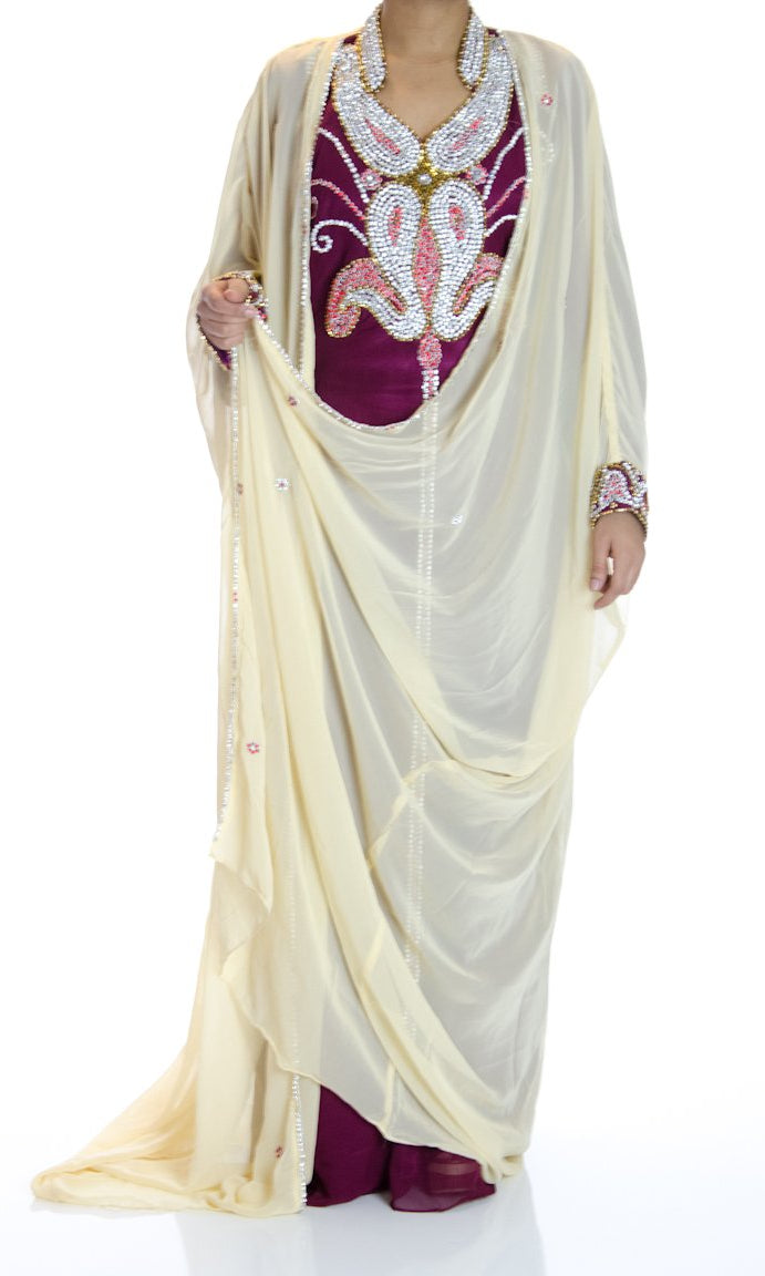 Princess Farah Swarovski Kaftan Kabayare