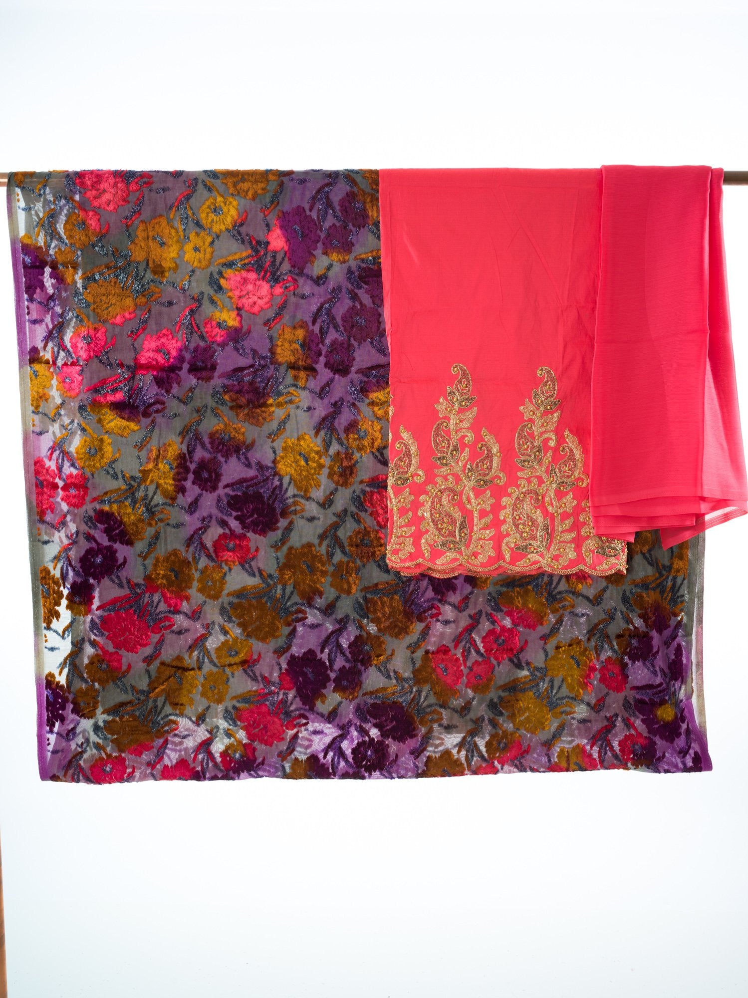 Purple and coral colorful Maqbal Dirac Kabayare