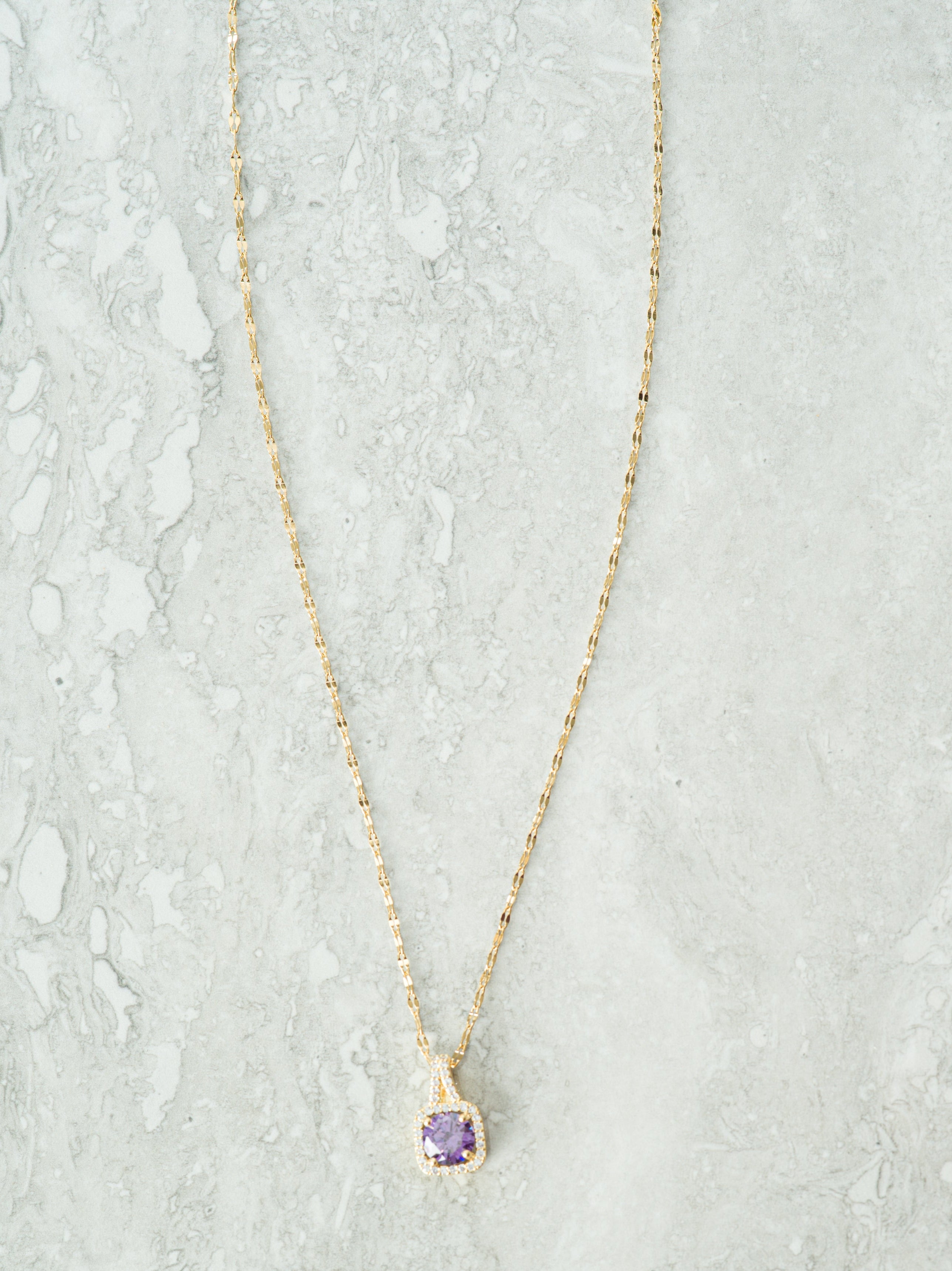 Purple diamond gold necklace Kabayare