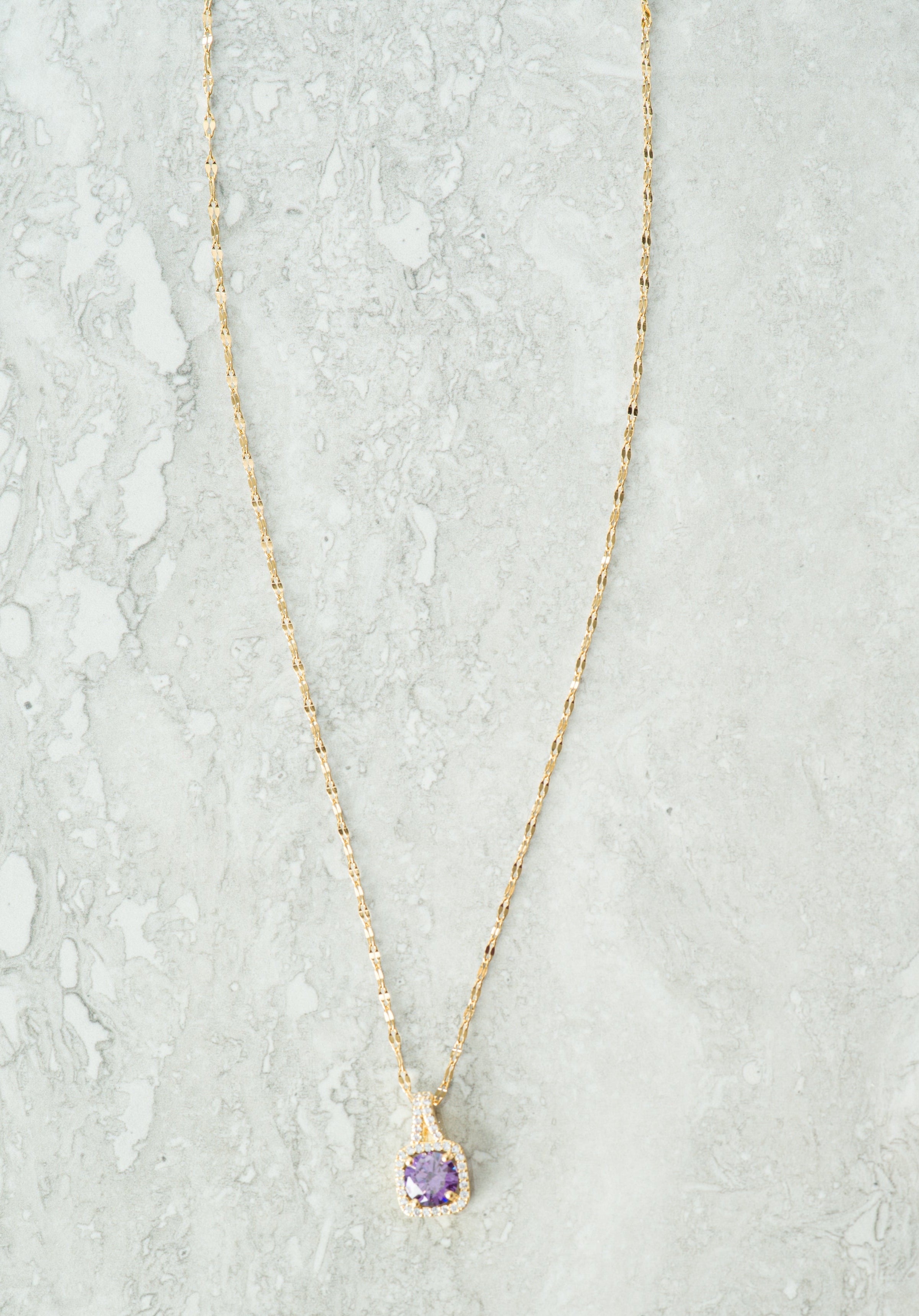 Purple diamond gold necklace Kabayare