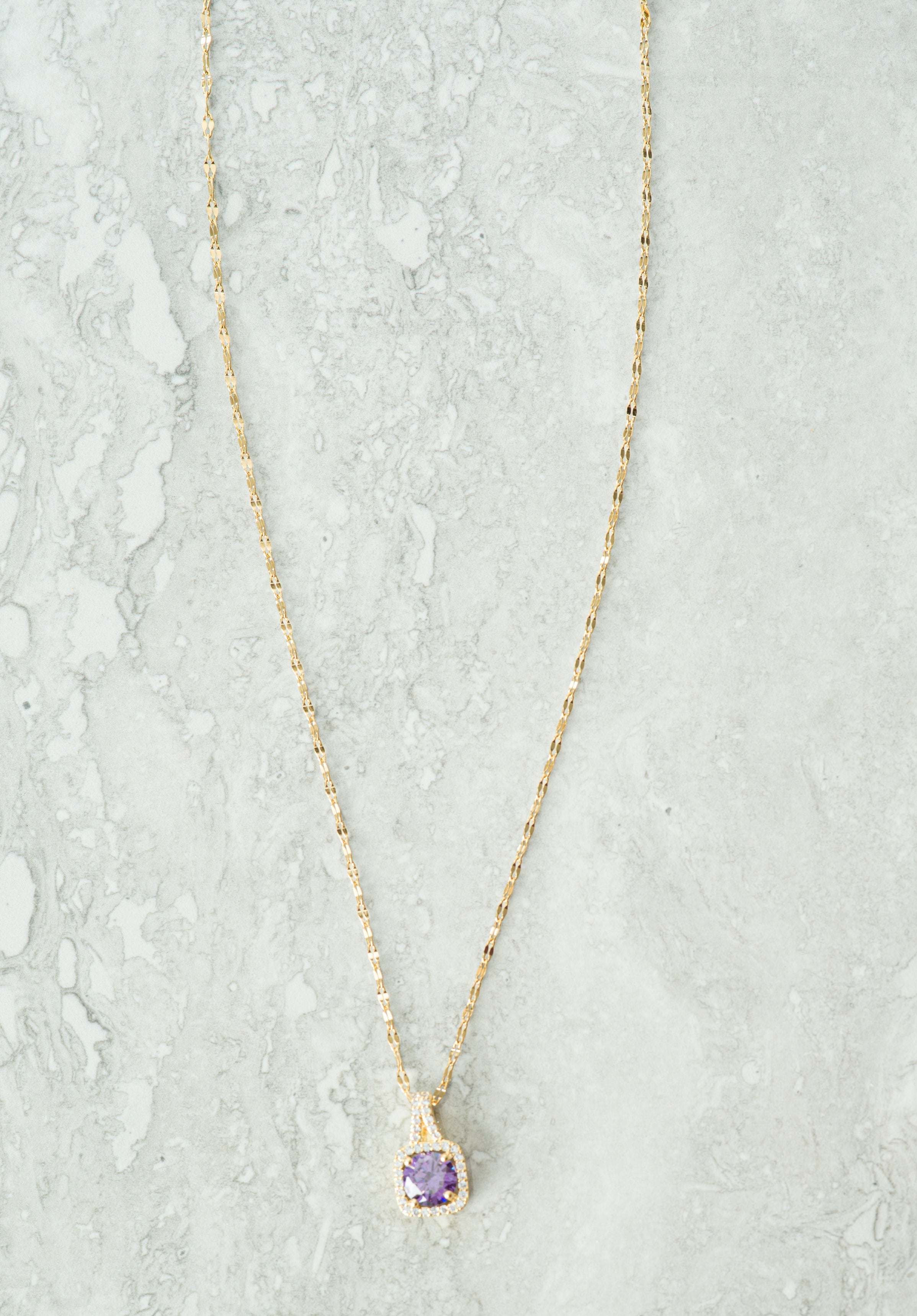 Purple diamond gold necklace Kabayare