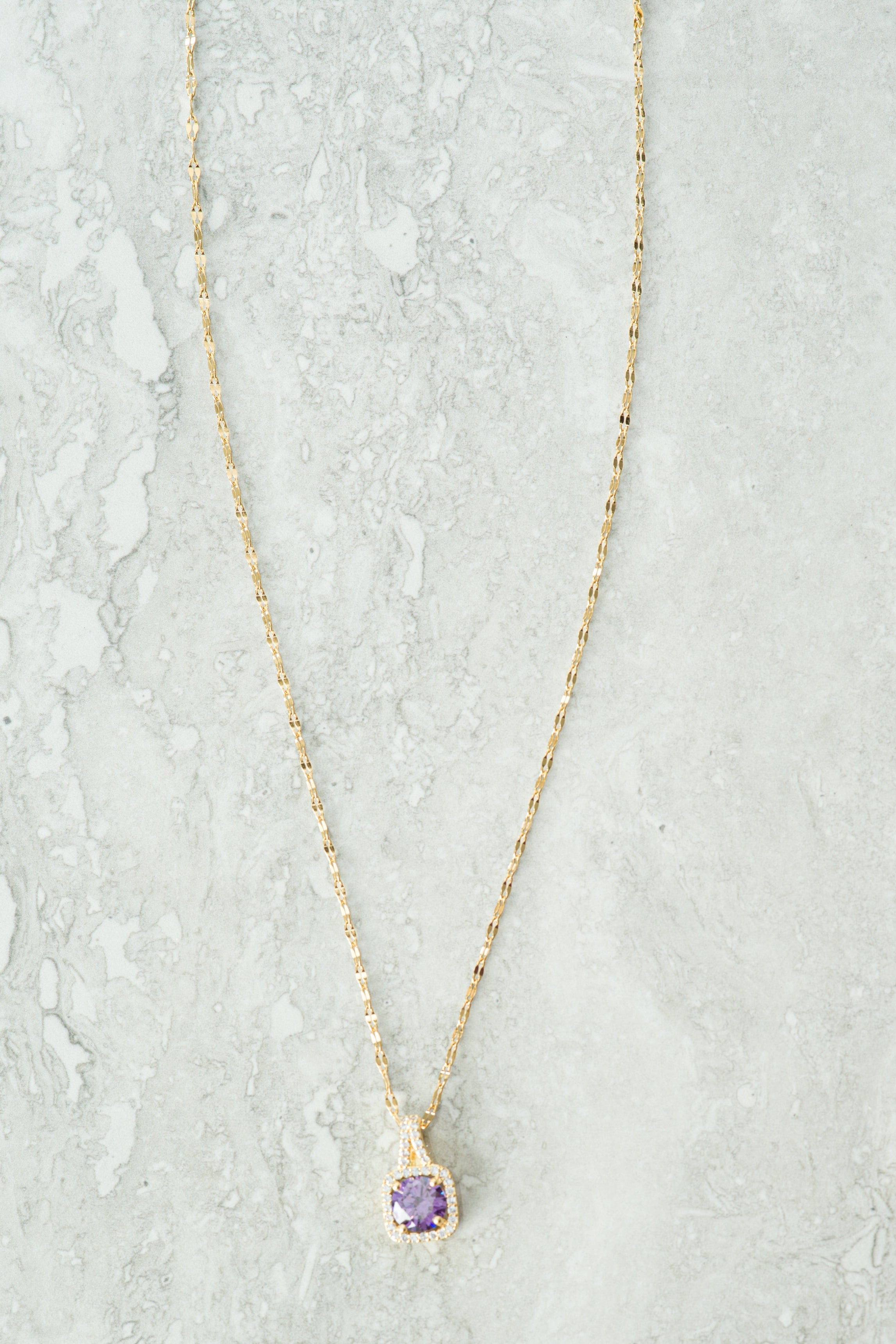 Purple diamond gold necklace Kabayare