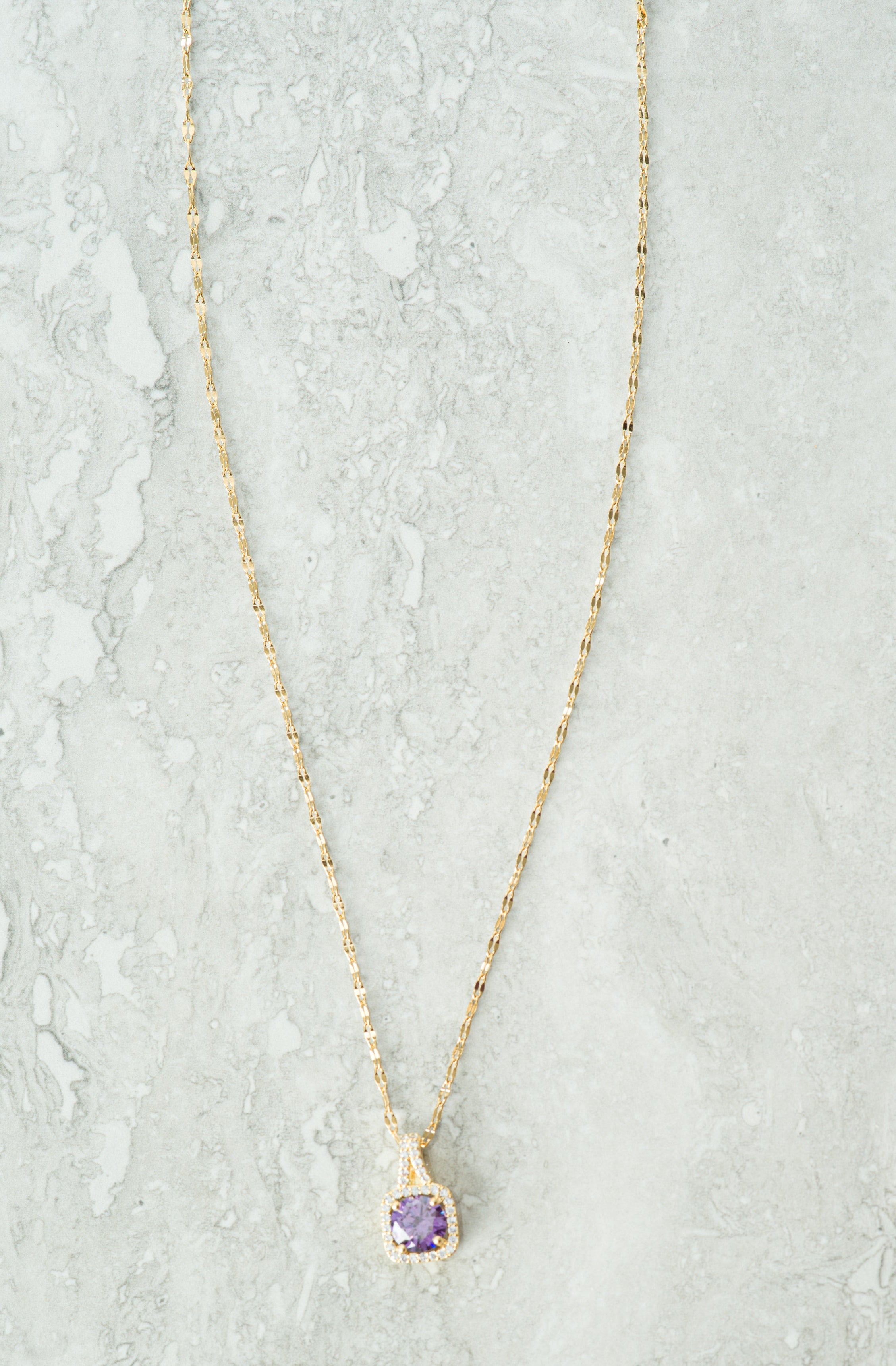 Purple diamond gold necklace Kabayare