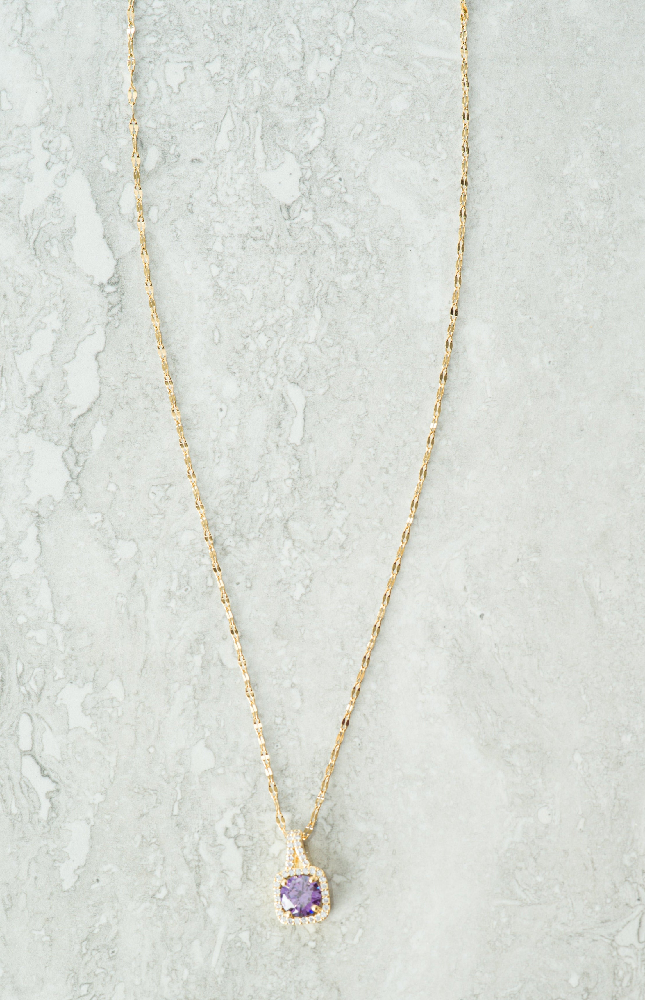 Purple diamond gold necklace Kabayare