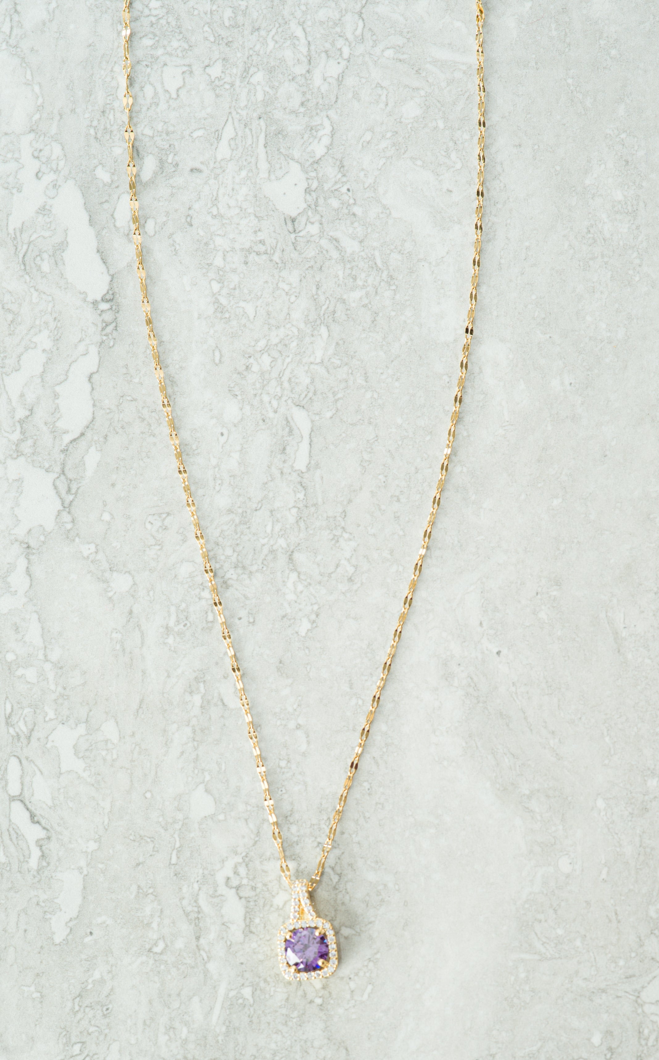 Purple diamond gold necklace Kabayare