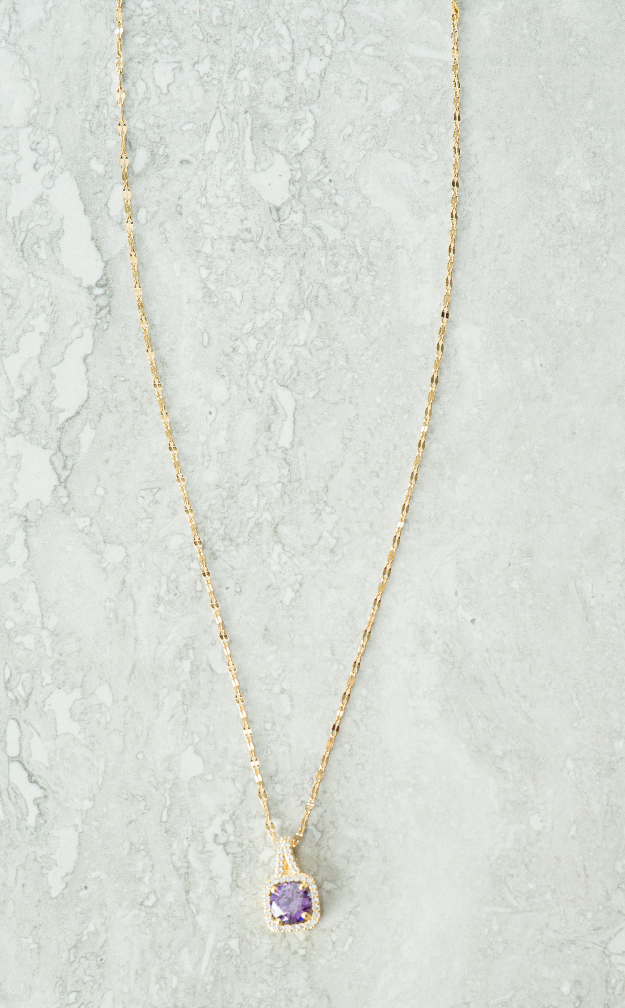 Purple diamond gold necklace Kabayare