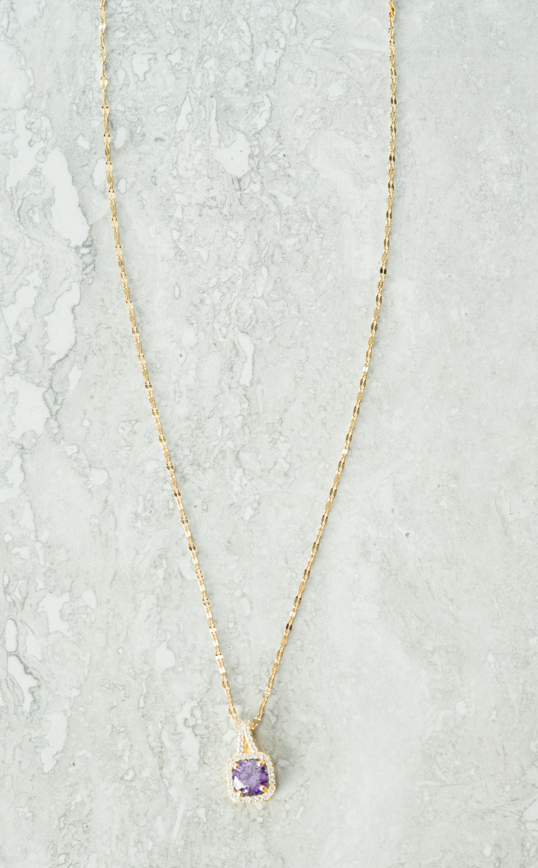 Purple diamond gold necklace Kabayare
