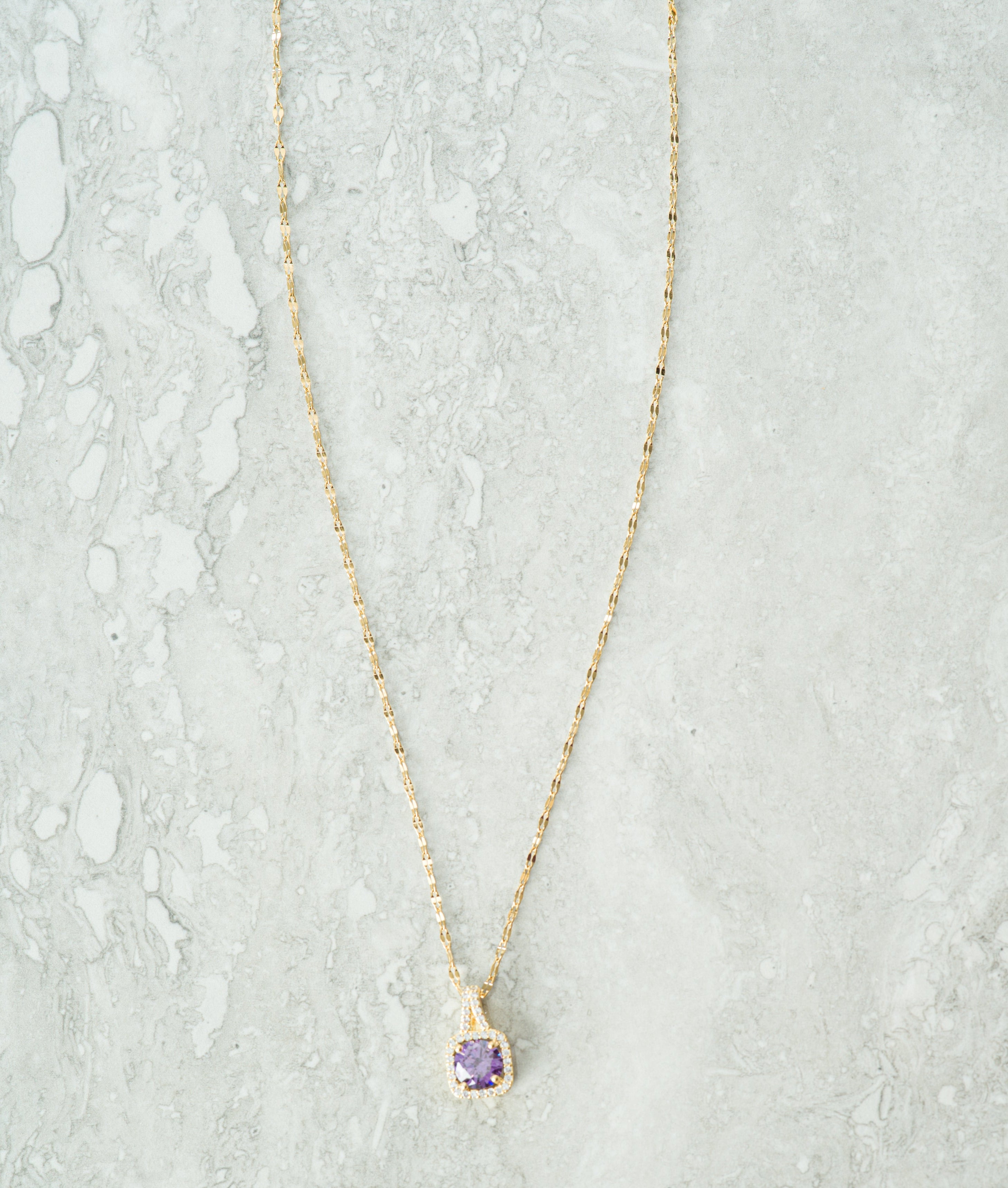 Purple diamond gold necklace Kabayare