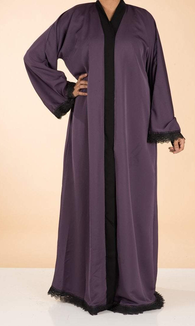 Purple elegant Kimono Abaya Kabayare