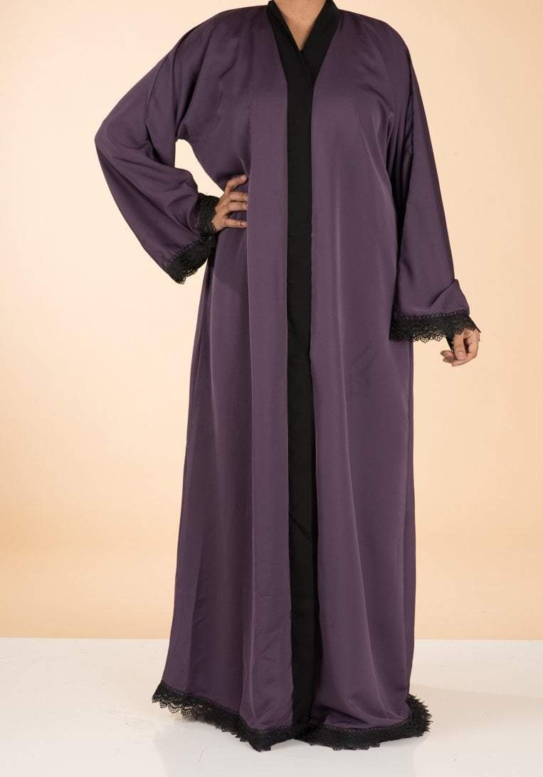 Purple elegant Kimono Abaya Kabayare