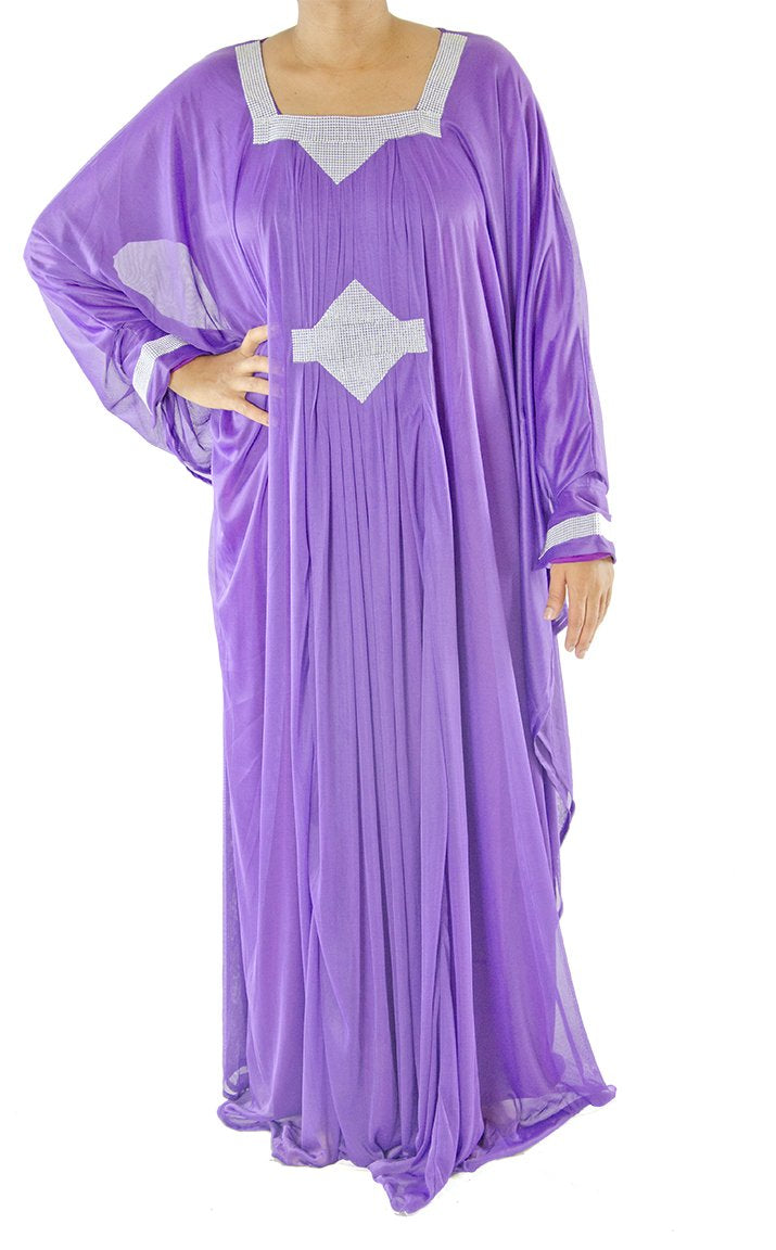 Purple Faracha Butterfly Kaftan Kabayare