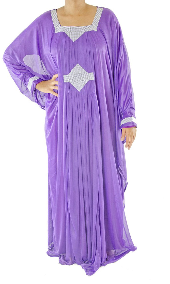 Purple Faracha Butterfly Kaftan Kabayare
