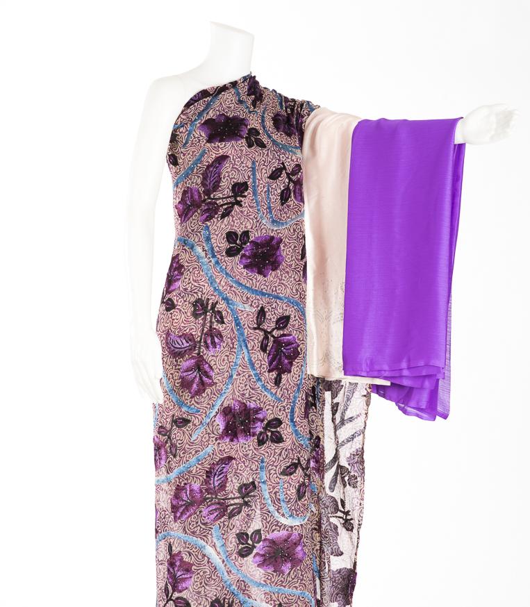 Purple Floral Maqbal Dirac Kabayare