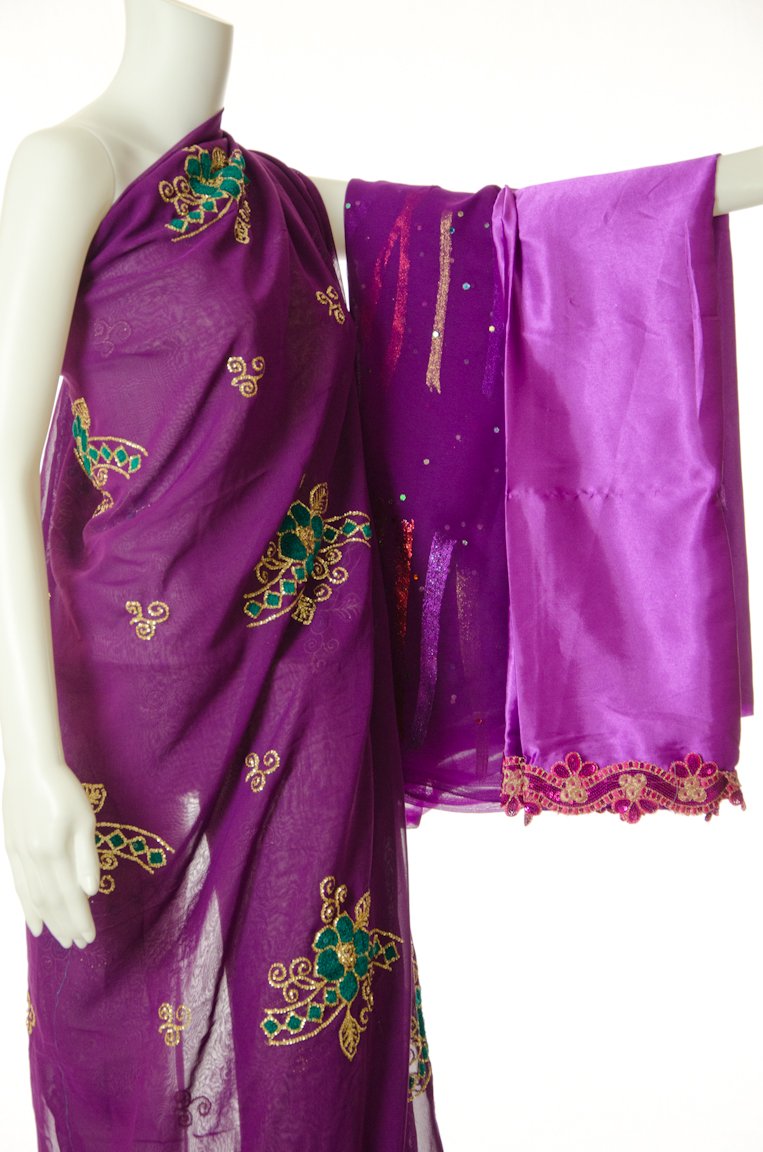 Purple Henna Saree Dirac Kabayare