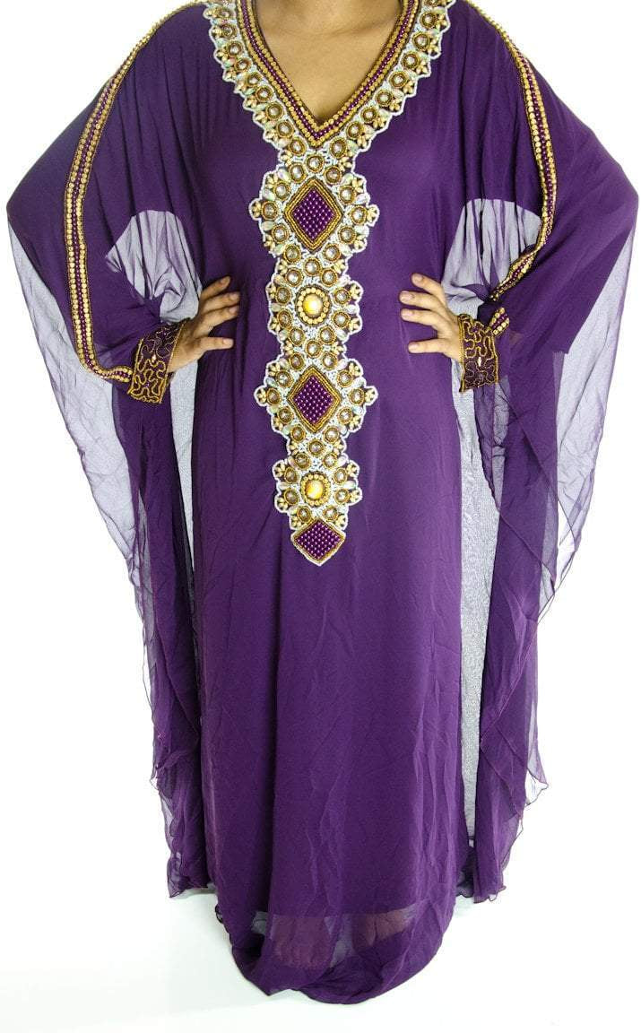 Purple Lux Kaftan Kabayare