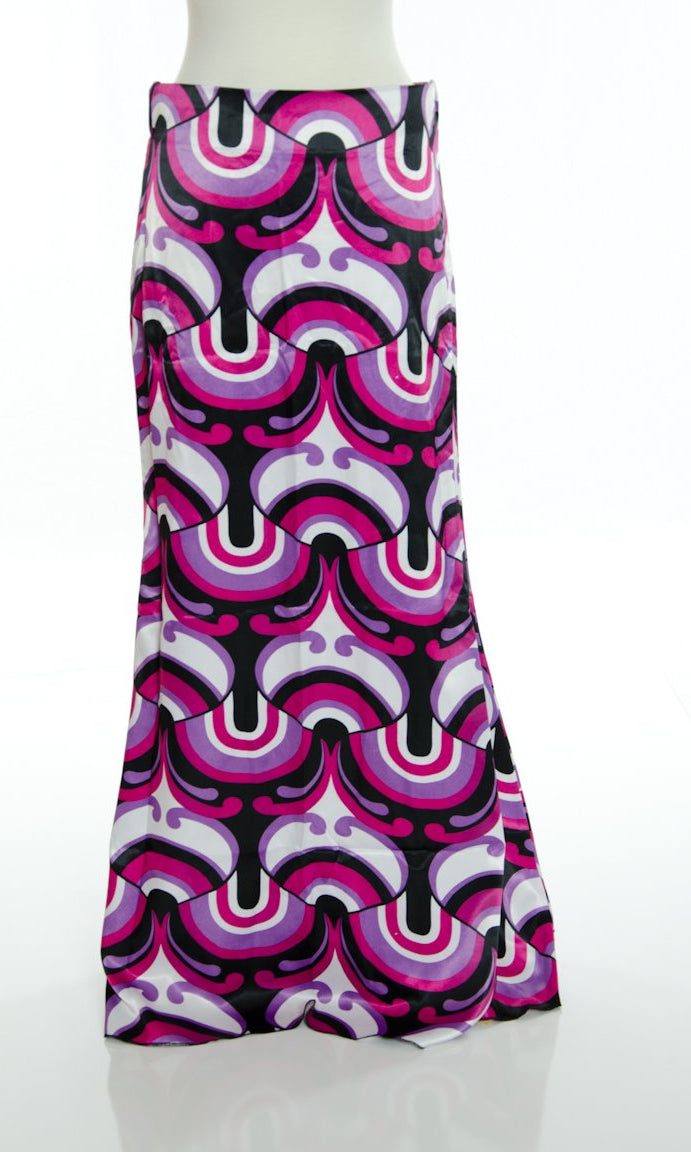 Purple modern Pattern Skirt Kabayare