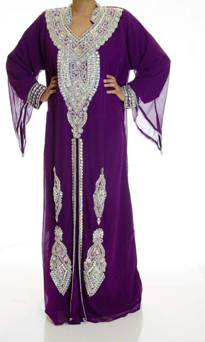 Purple Pearl Khaleeji Dress Kabayare