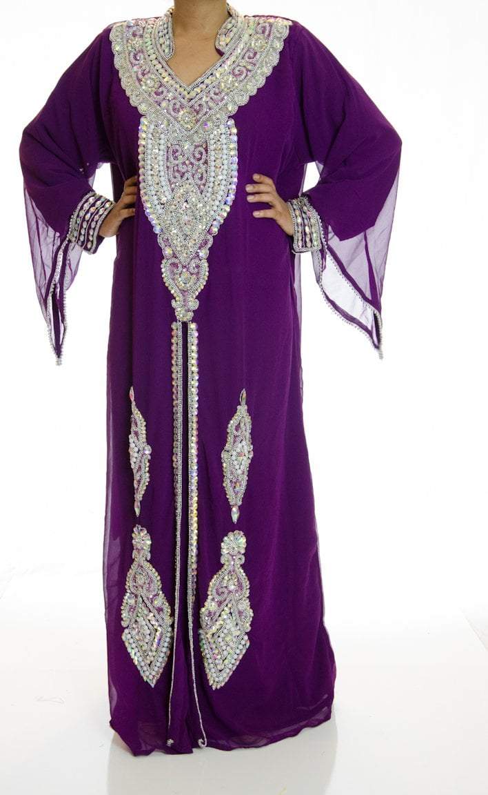 Purple Pearl Khaleeji Dress Kabayare