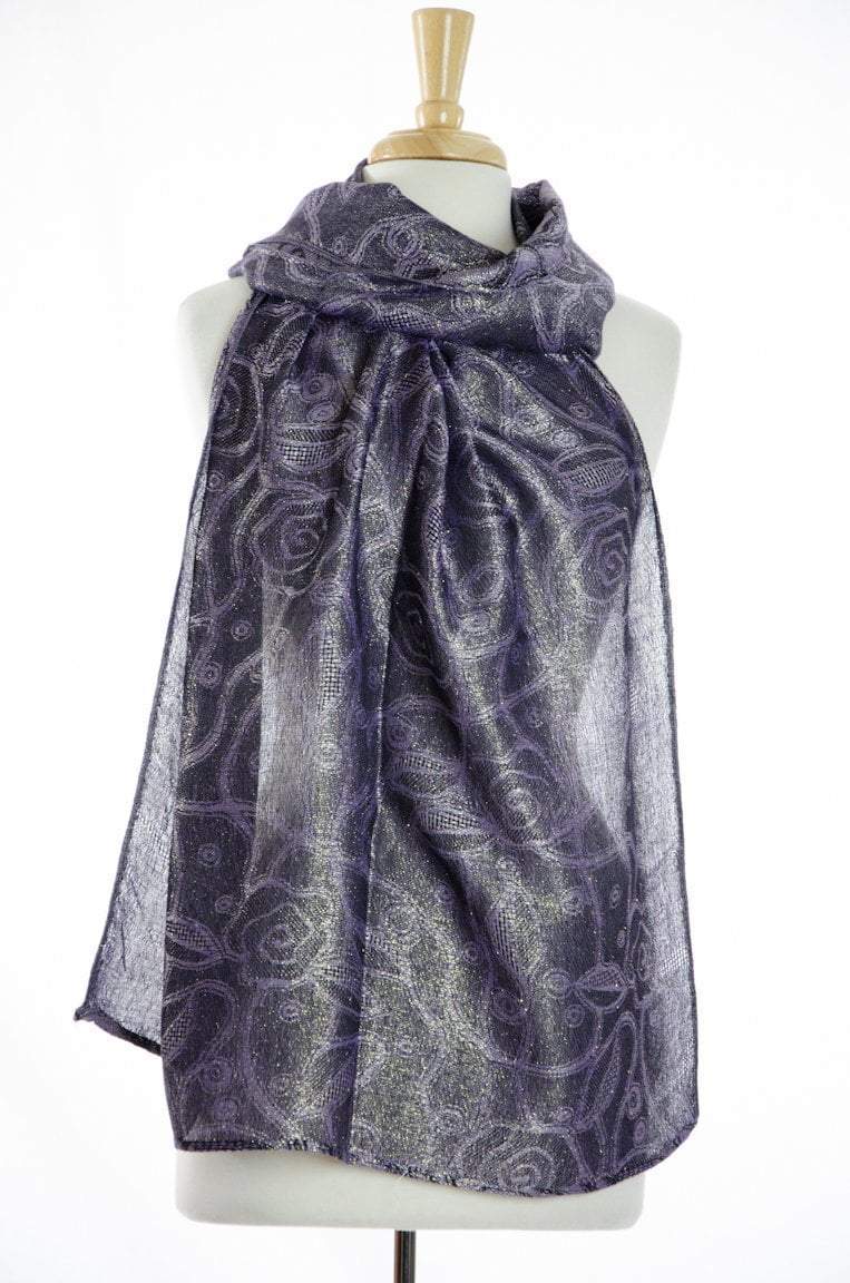 Purple ponchos wraps scarve Kabayare